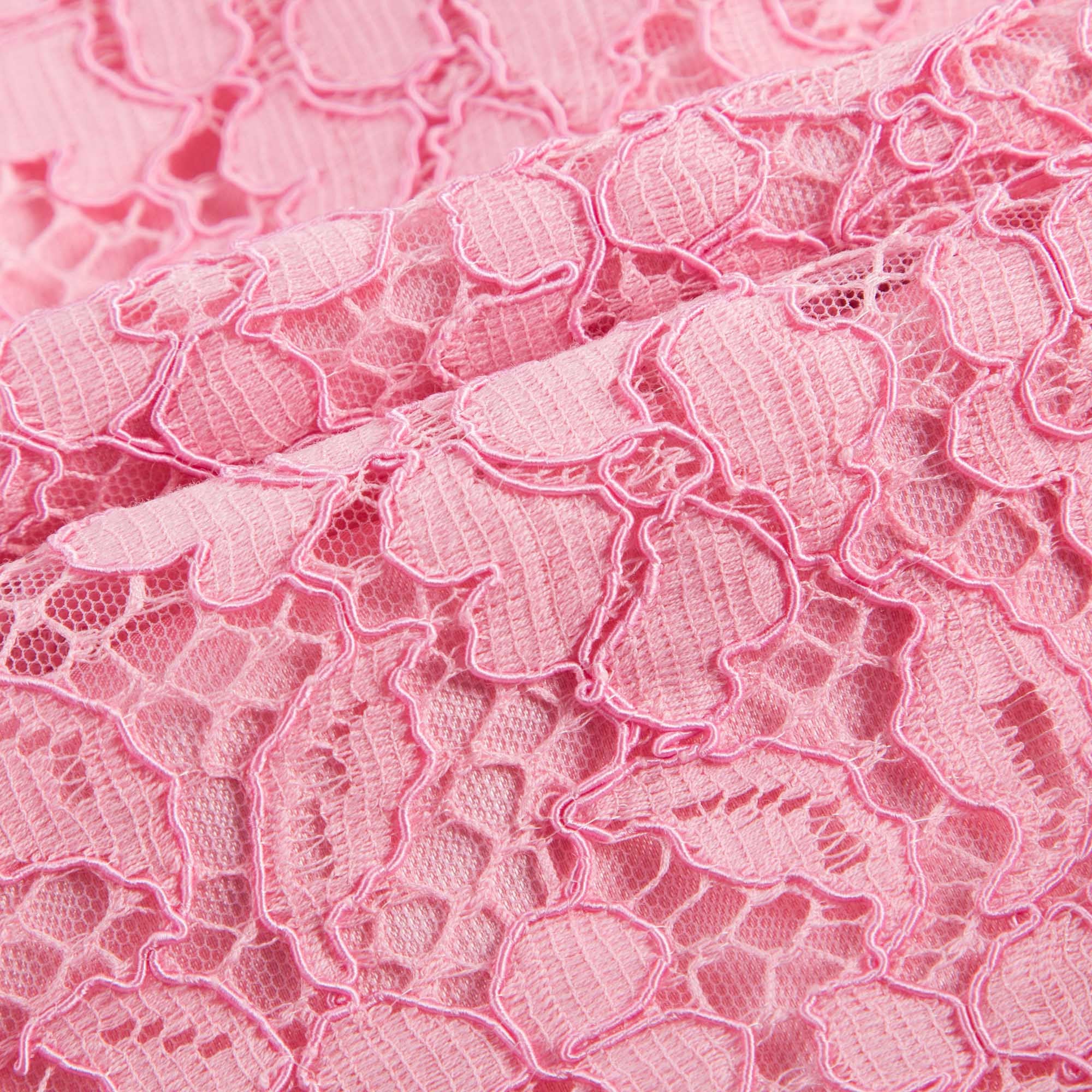 Girls Pink & Rose Lace Dress
