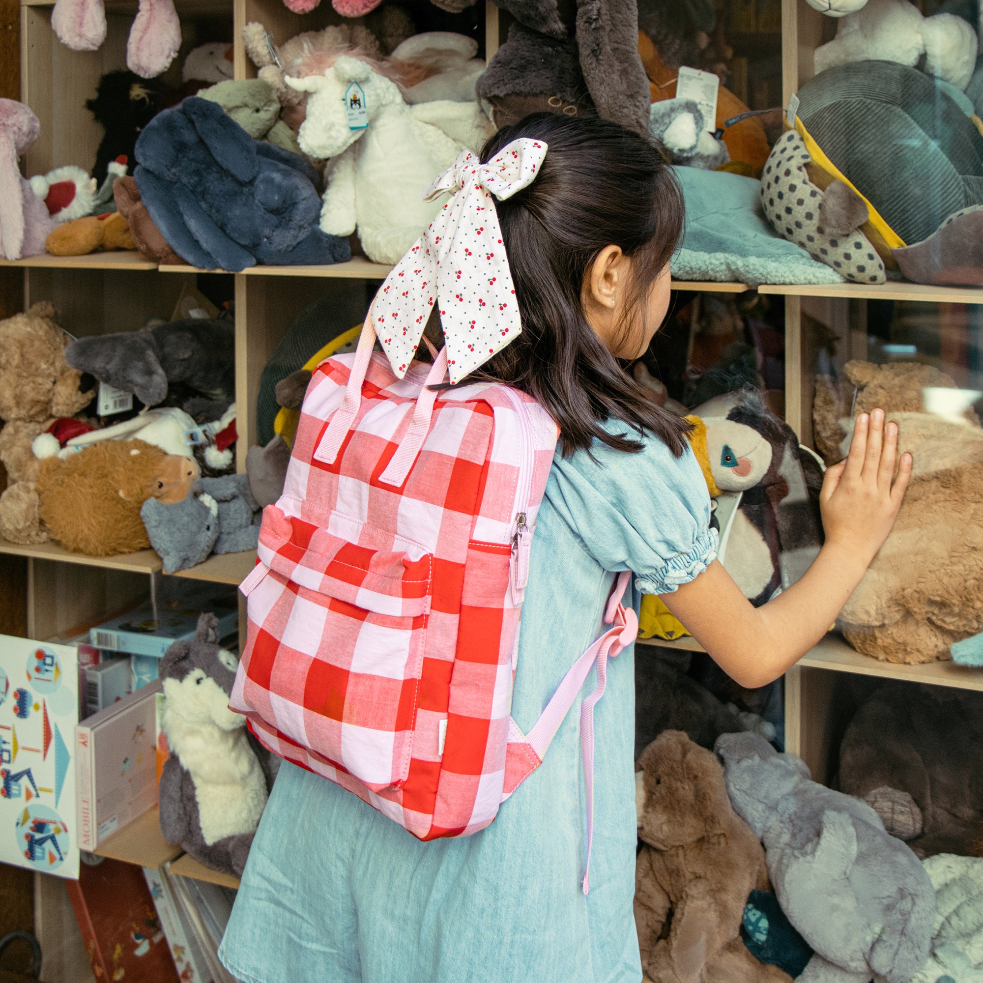 Red Check Backpack