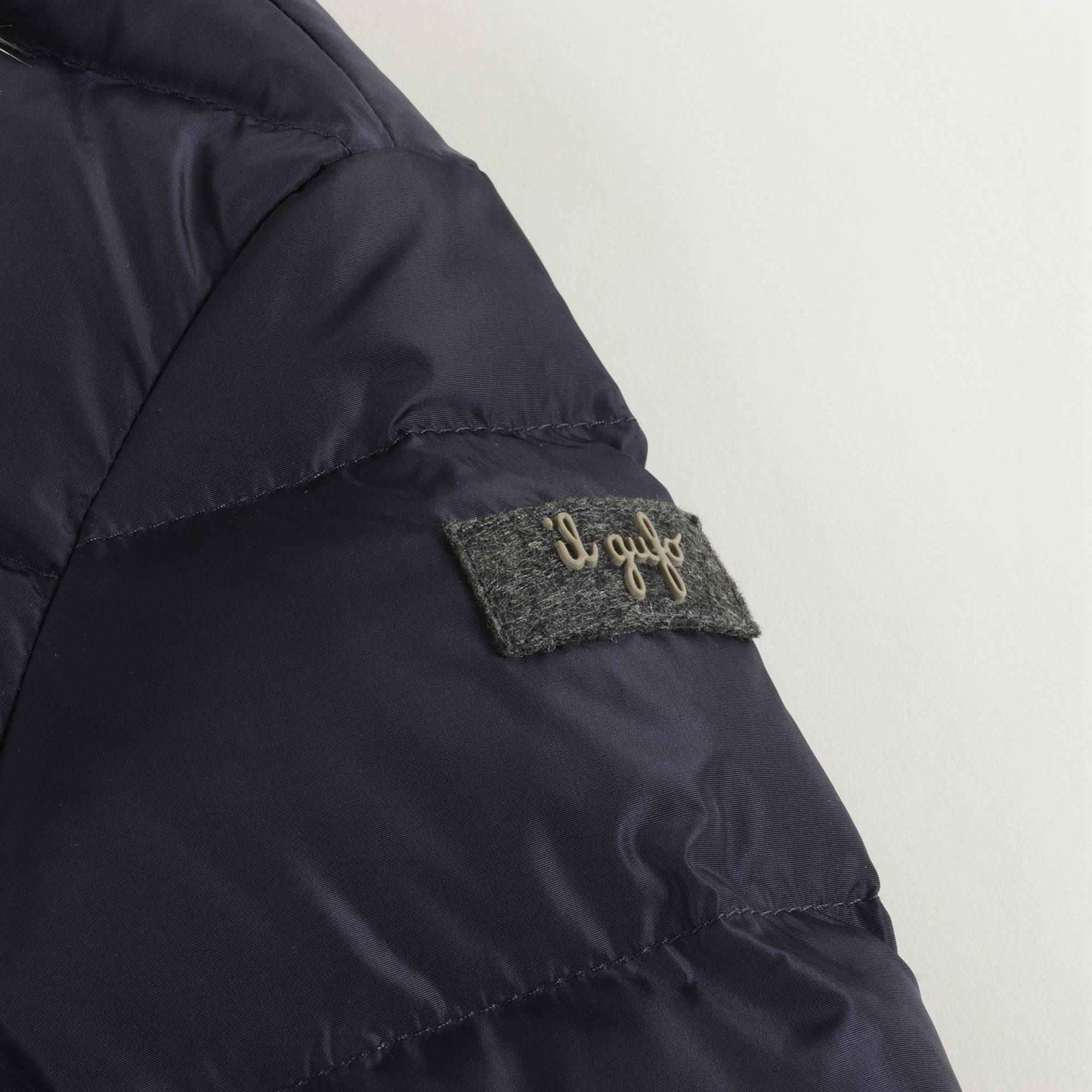 Girls Dark Blue Padded Down Coat