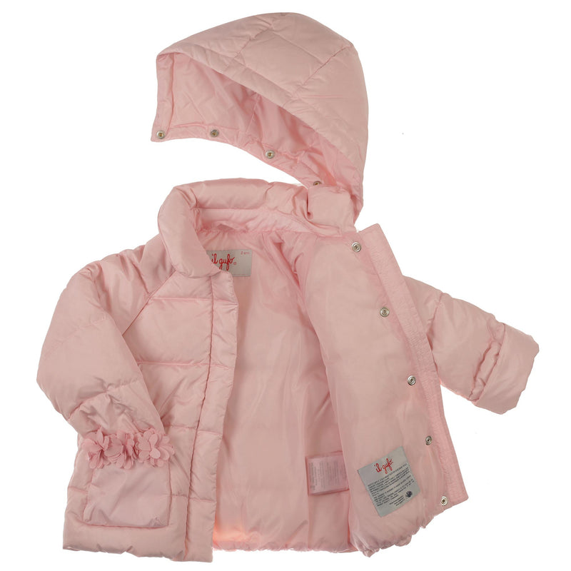 Baby Girls Quartz Pink Patch Trims Pocket Hooded Jacket - CÉMAROSE | Children's Fashion Store - 3