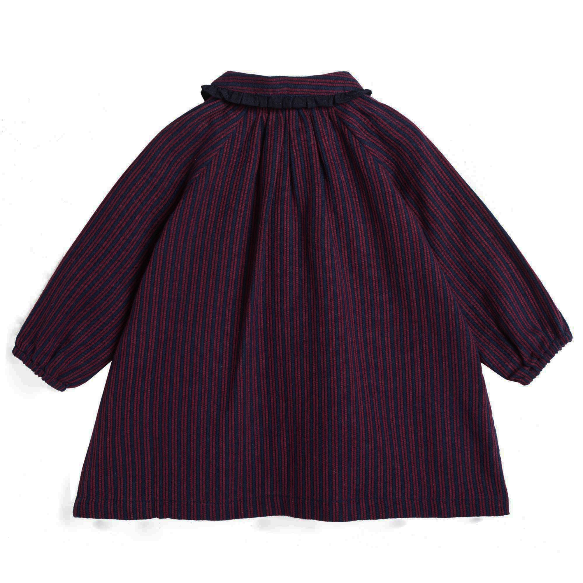 Baby Girls Purple Rayol Striped Cotton Woven Dress - CÉMAROSE | Children's Fashion Store - 2