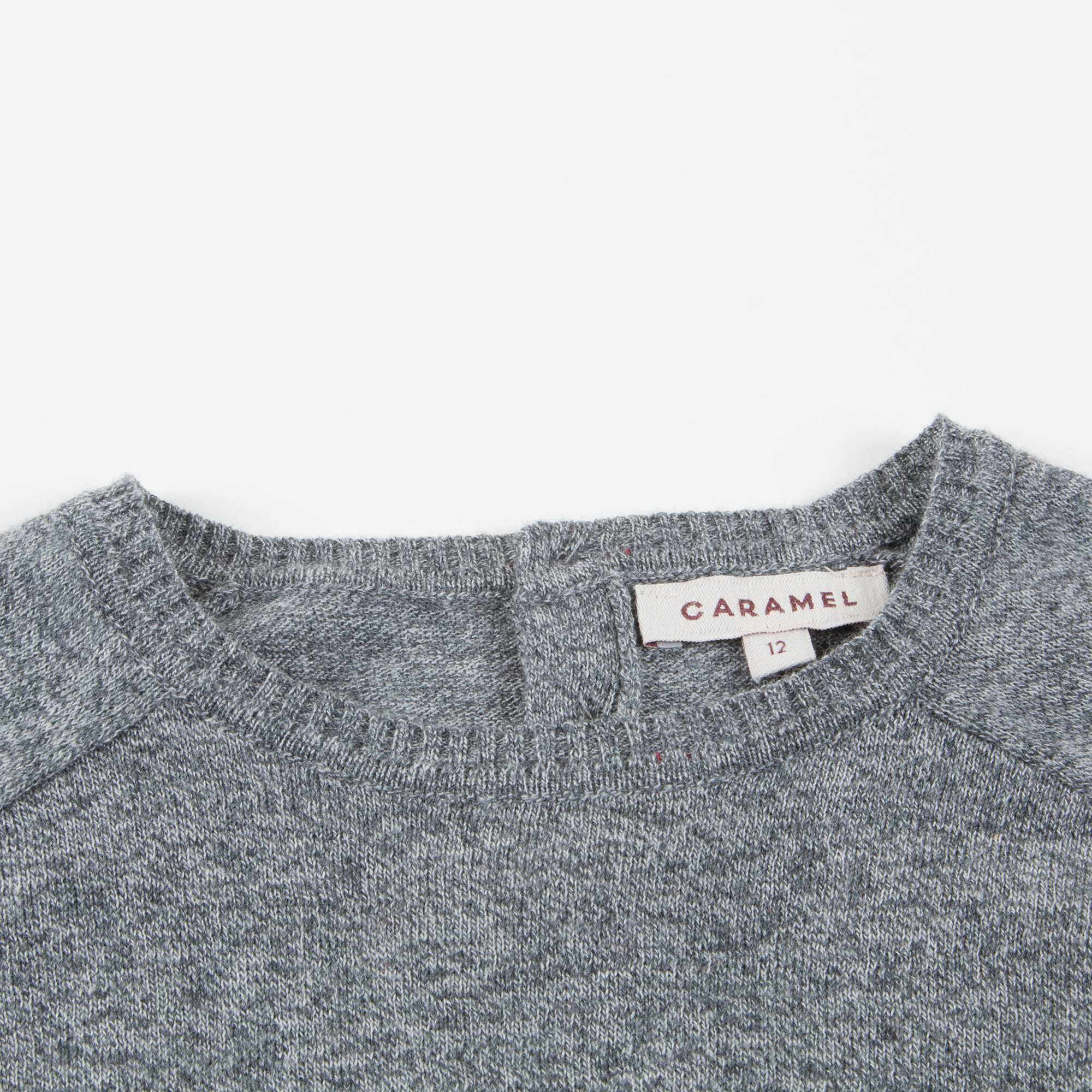 Baby Boys Charcoal Cotton Knitwear Jumper