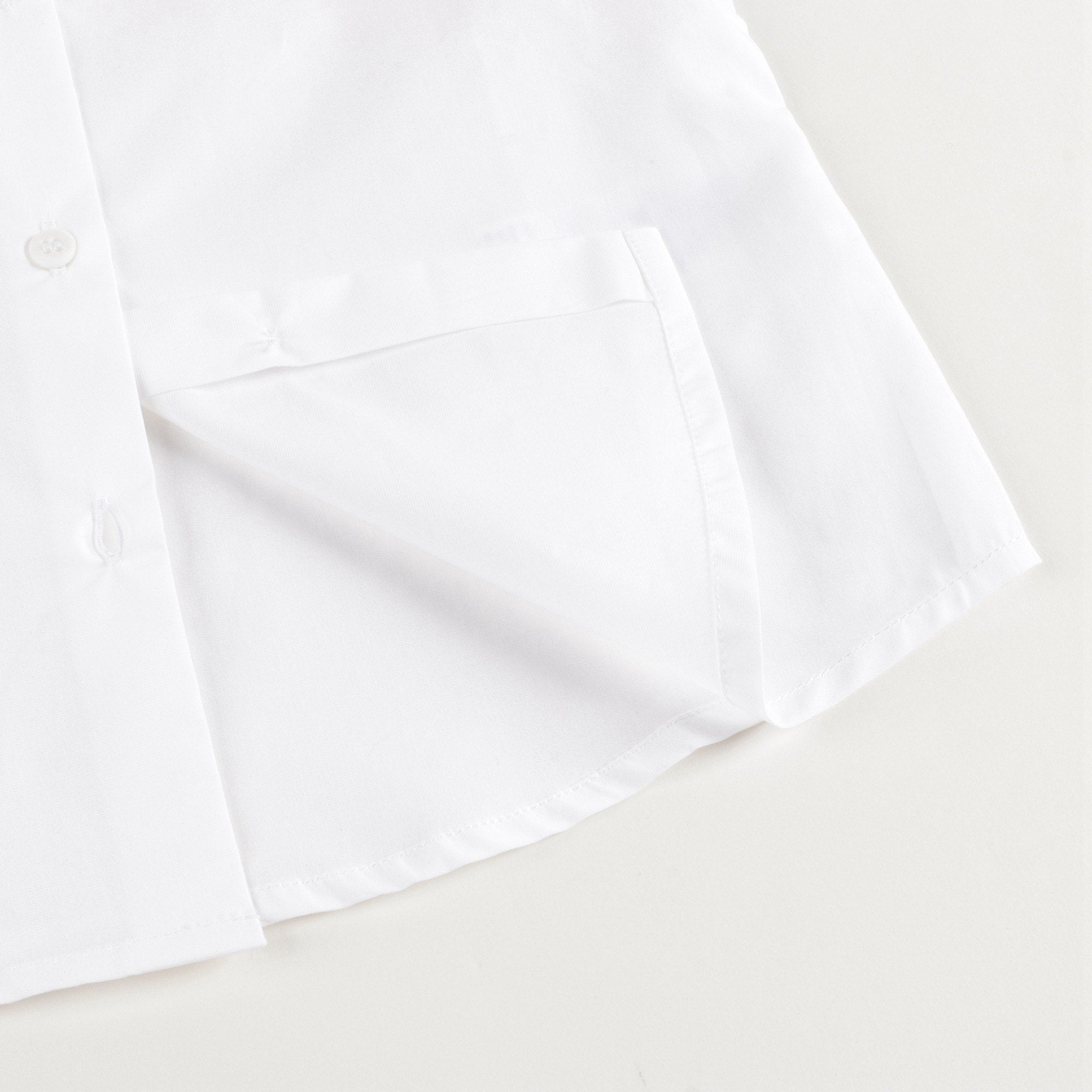 Girls White Ruffle Shirt
