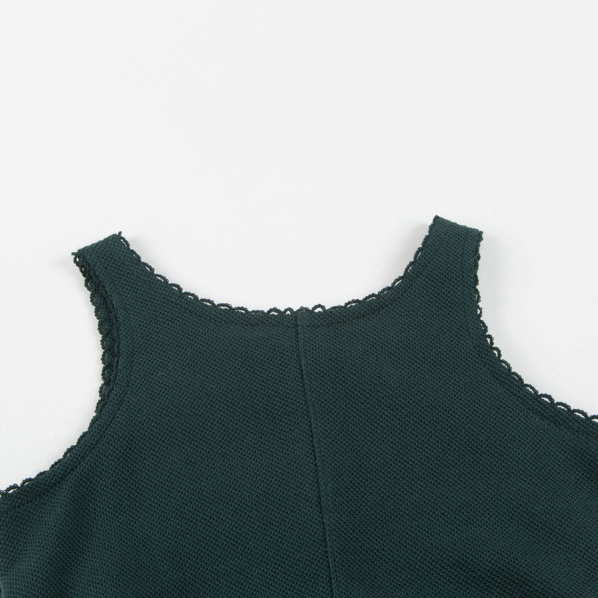 Baby Forest Green Cotton Jersey Romper