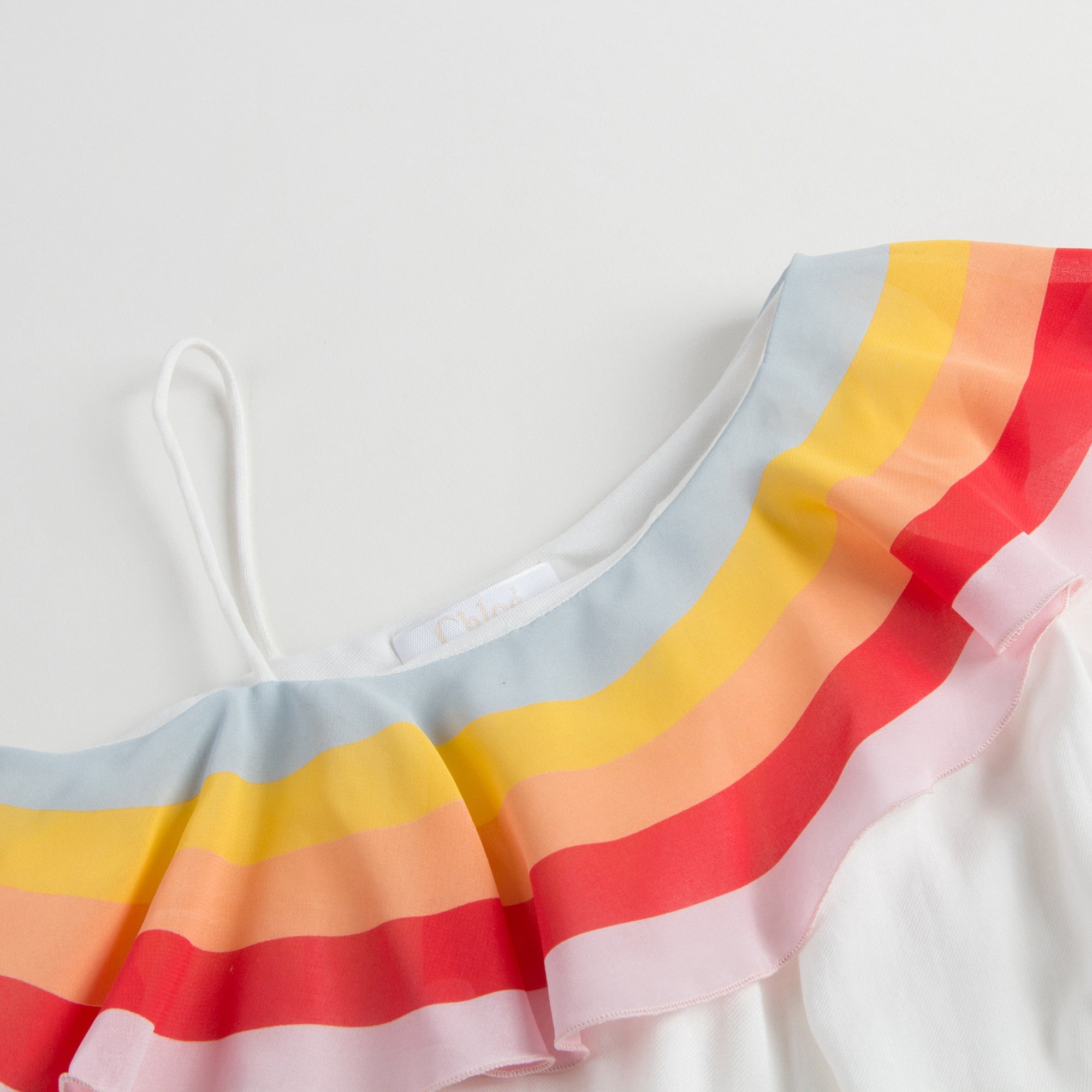 Girls White Viscose Dress