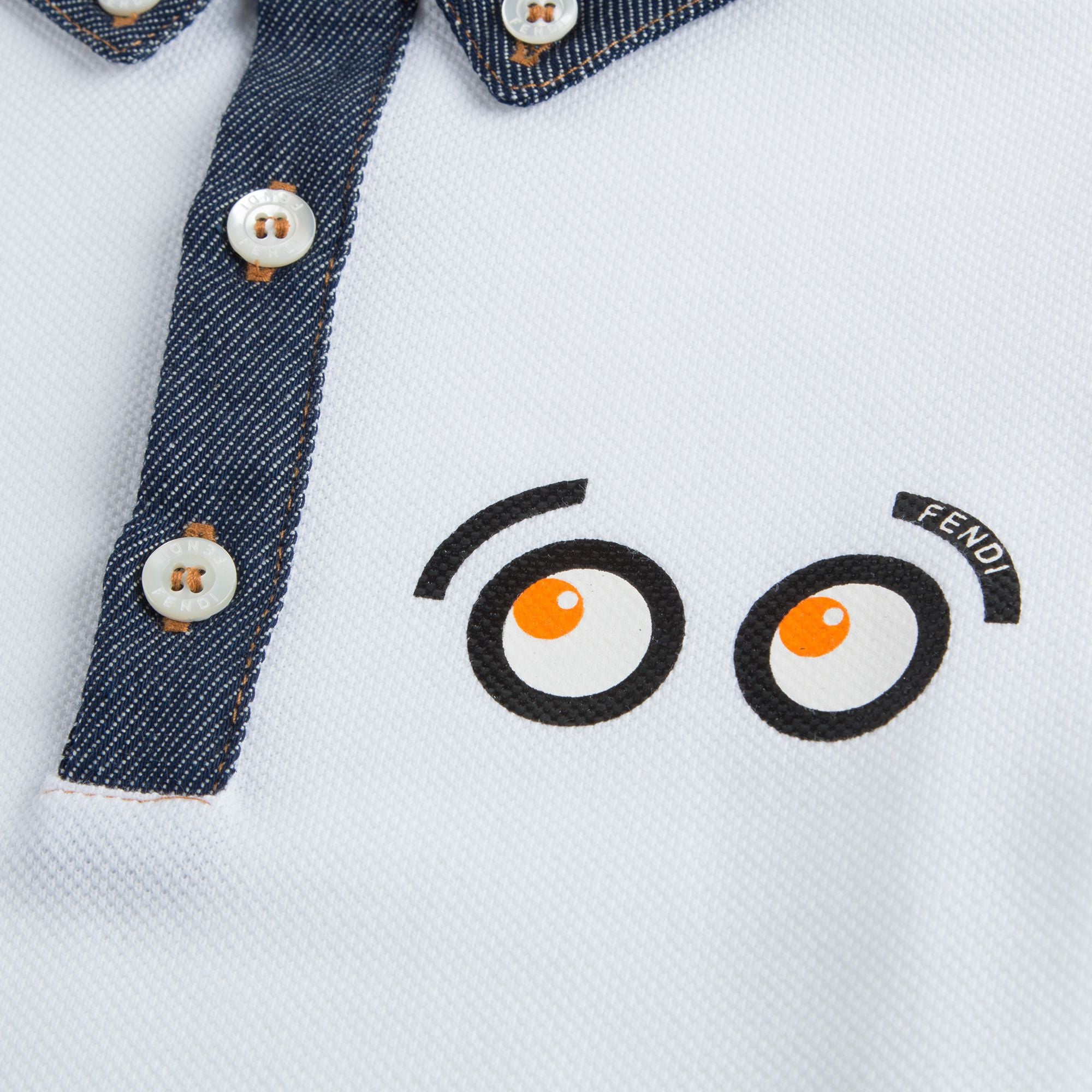 Boys White Piqu茅 Polo Shirt