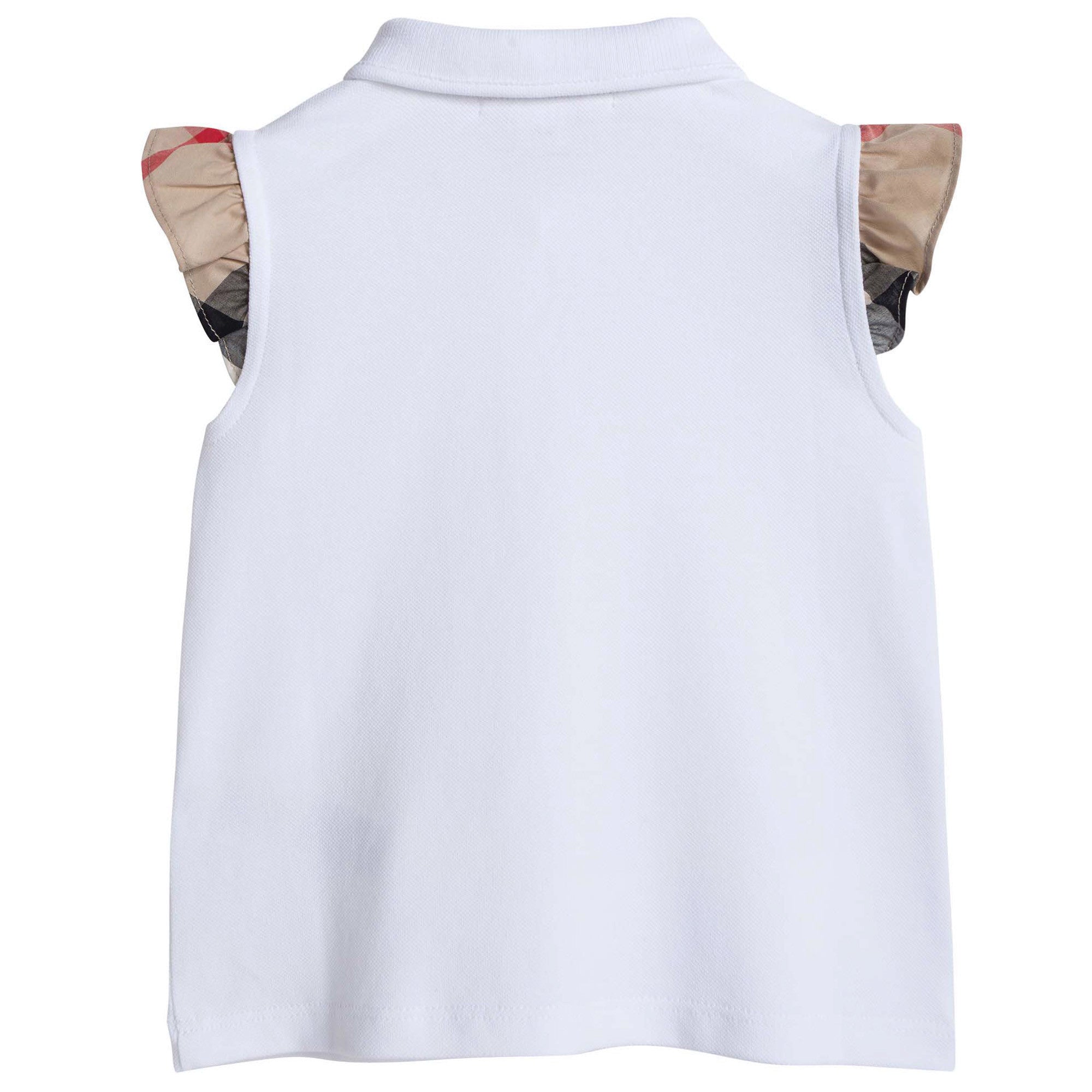 Baby Girls White Check Frill Cuffs Blouse - CÉMAROSE | Children's Fashion Store - 2