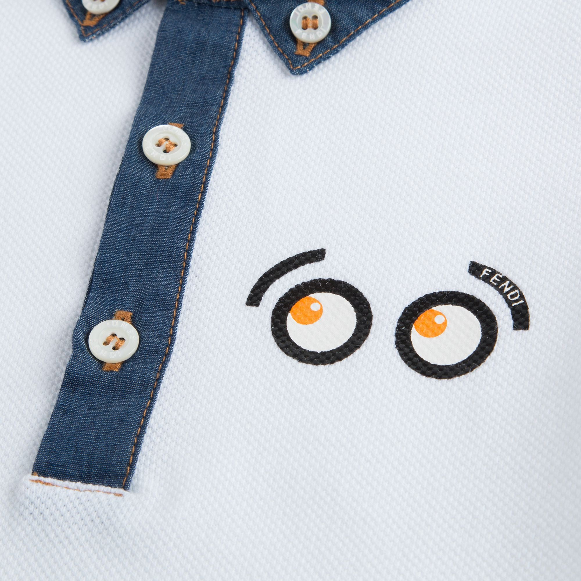 Baby Boys White Piqu茅 Polo Shirt