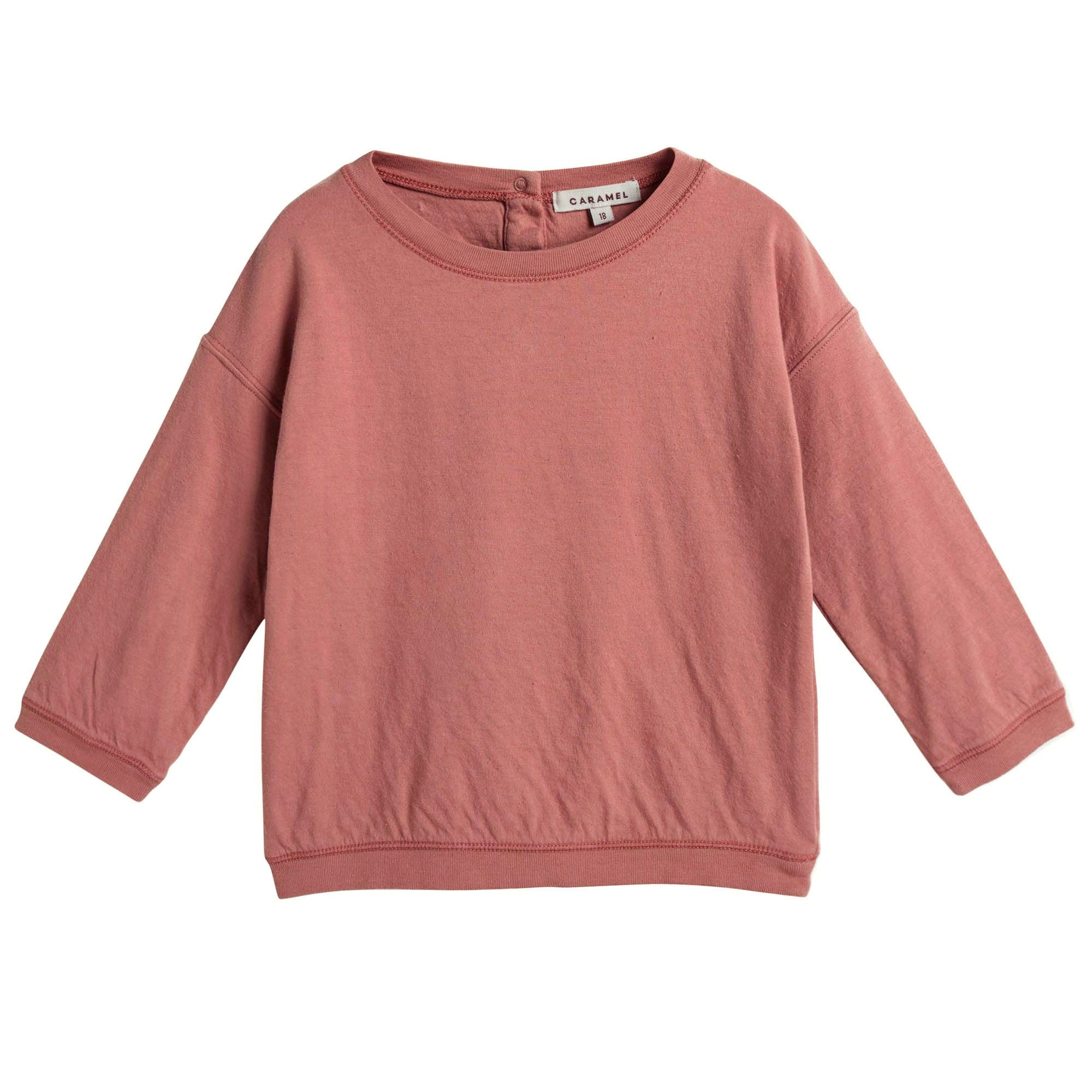 Baby Boys Dark Rose Red Cotton Jersey Sweater - CÉMAROSE | Children's Fashion Store - 1
