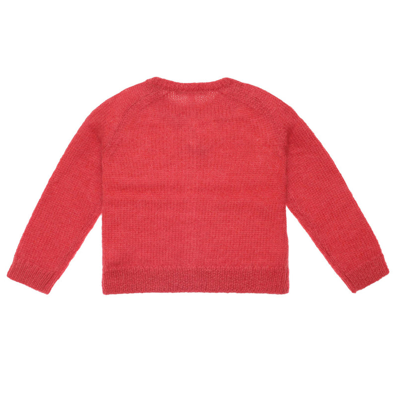 Girls Fuchsia Knitted Cardigan - CÉMAROSE | Children's Fashion Store - 2