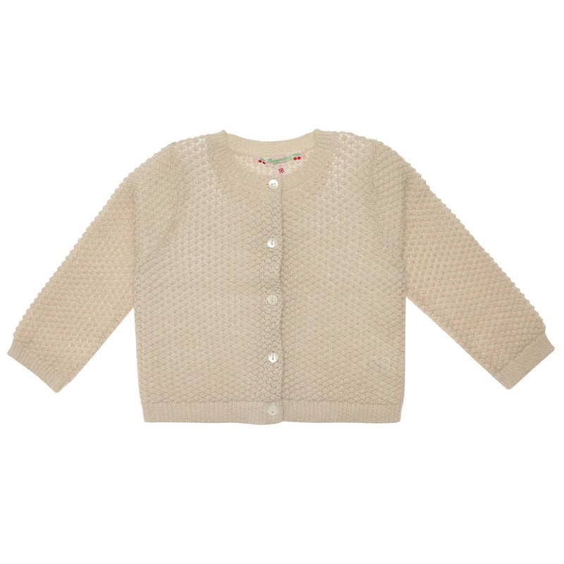 Baby Girls Beige Wool Hollow Cardigan - CÉMAROSE | Children's Fashion Store - 1