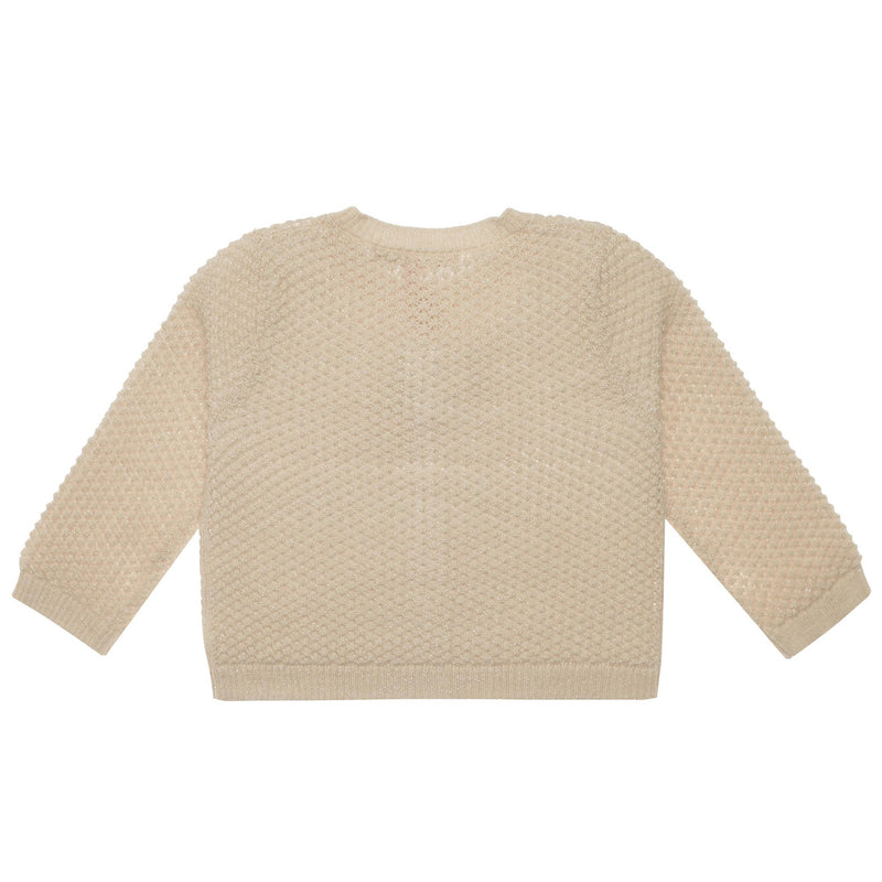 Baby Girls Beige Wool Hollow Cardigan - CÉMAROSE | Children's Fashion Store - 2