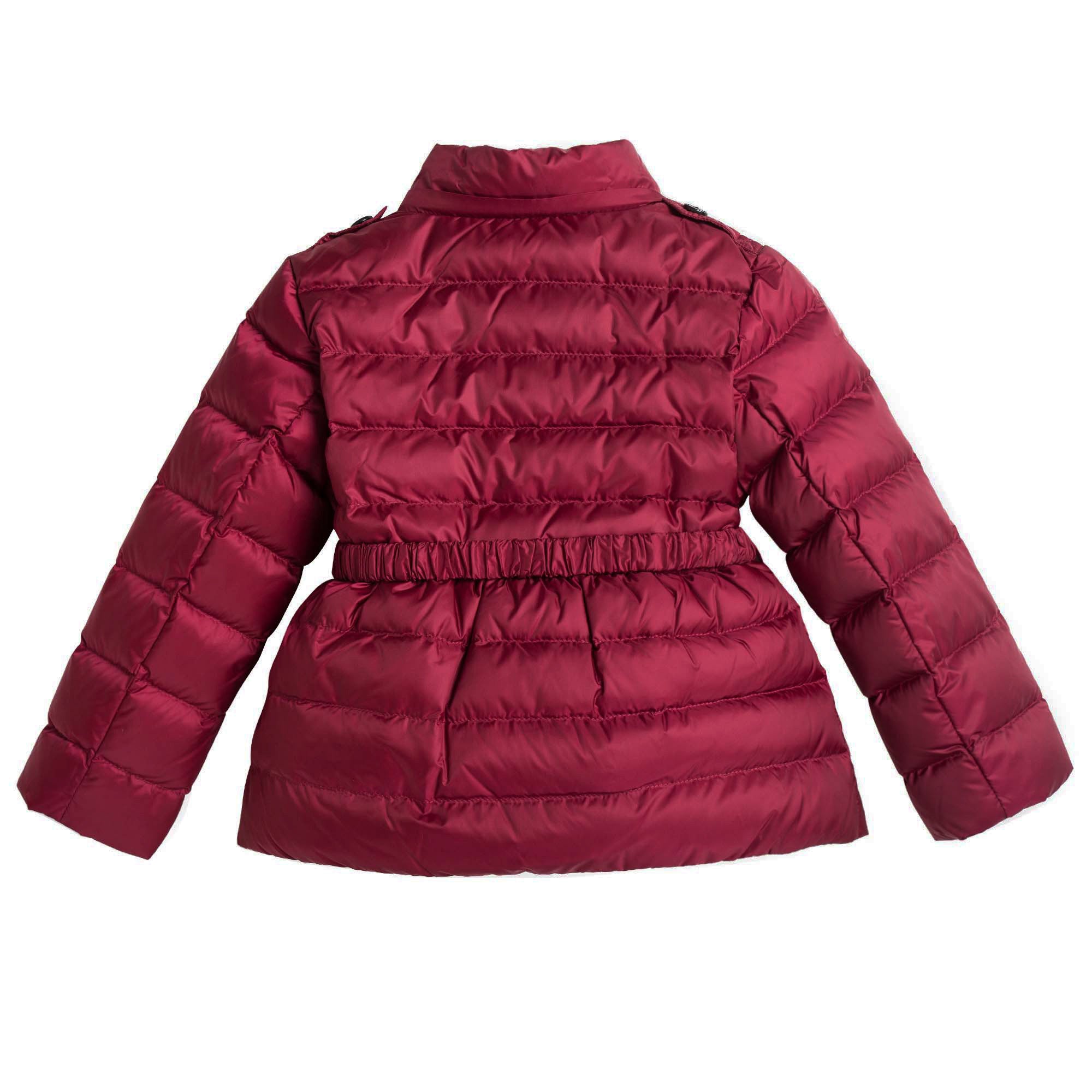 Baby Girls Dark Pink Down Padded Hooded Jacket - CÉMAROSE | Children's Fashion Store - 4