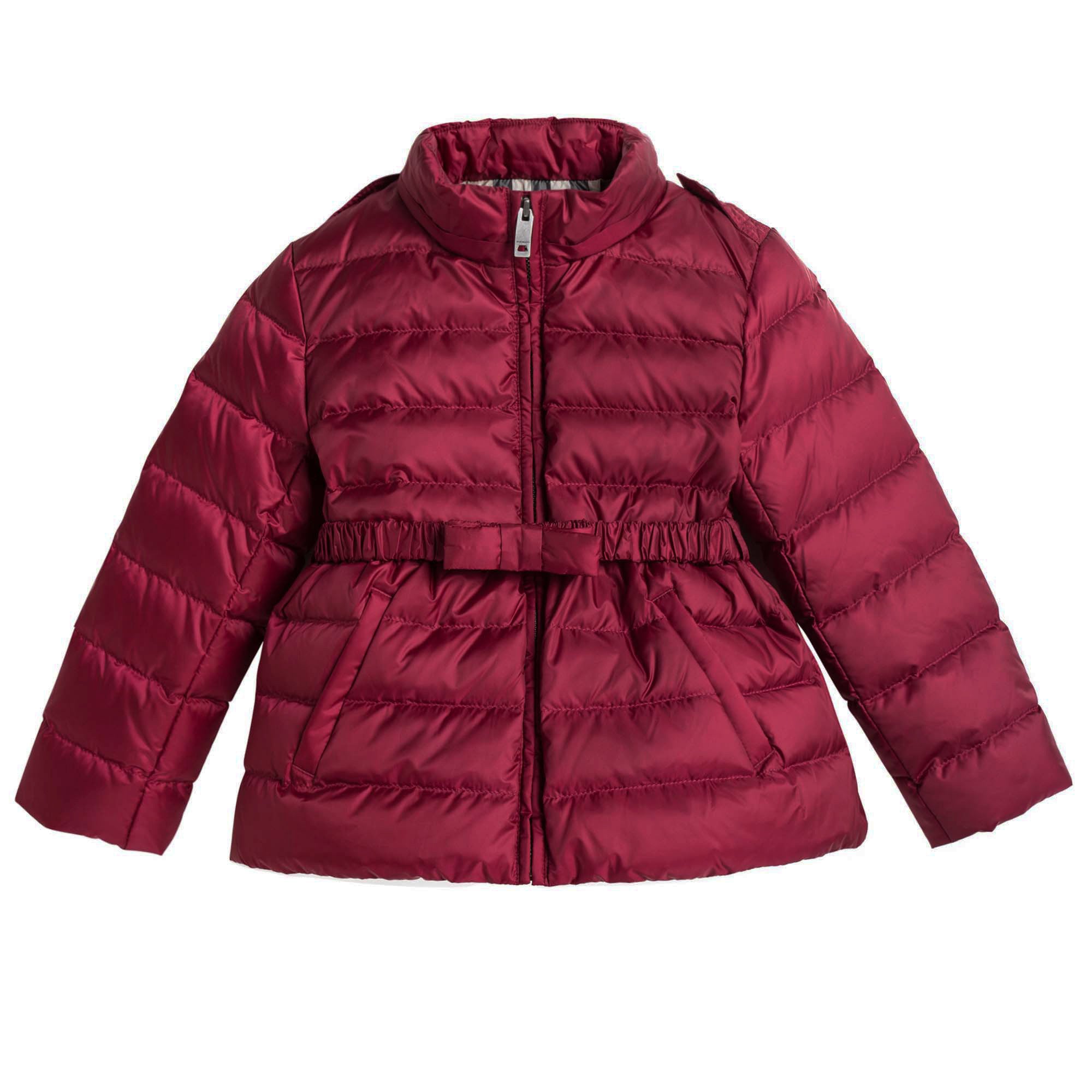 Baby Girls Dark Pink Down Padded Hooded Jacket - CÉMAROSE | Children's Fashion Store - 3