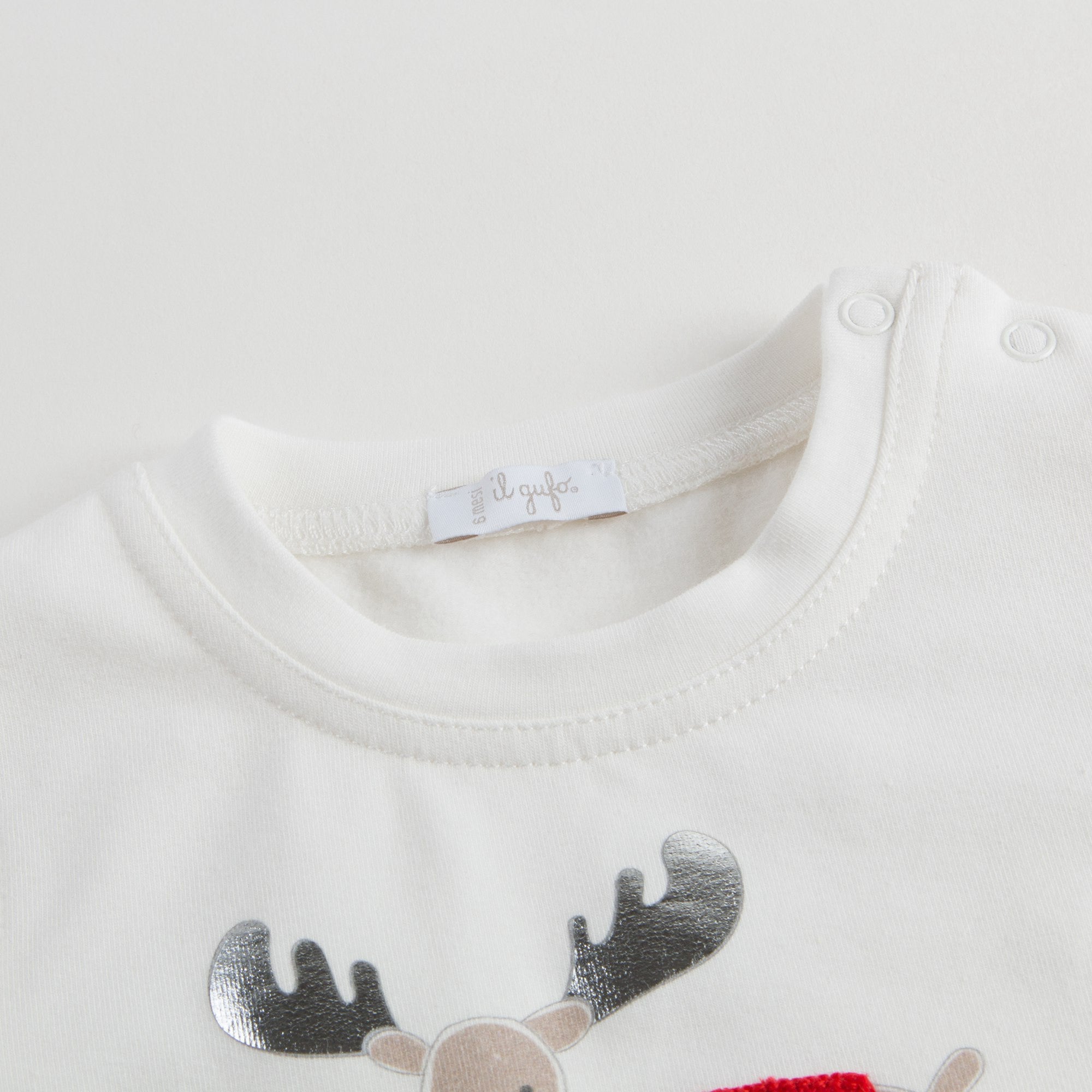 Baby Girls Ivory Deer Printed T-Shirt