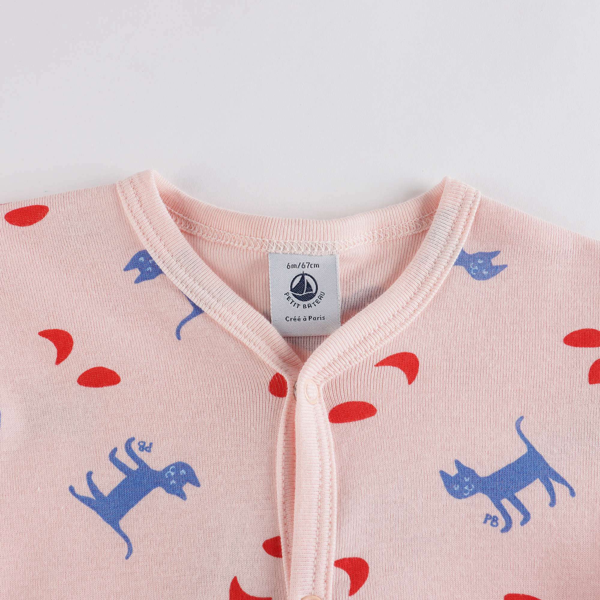 Baby Girls Pink Cotton Babysuit