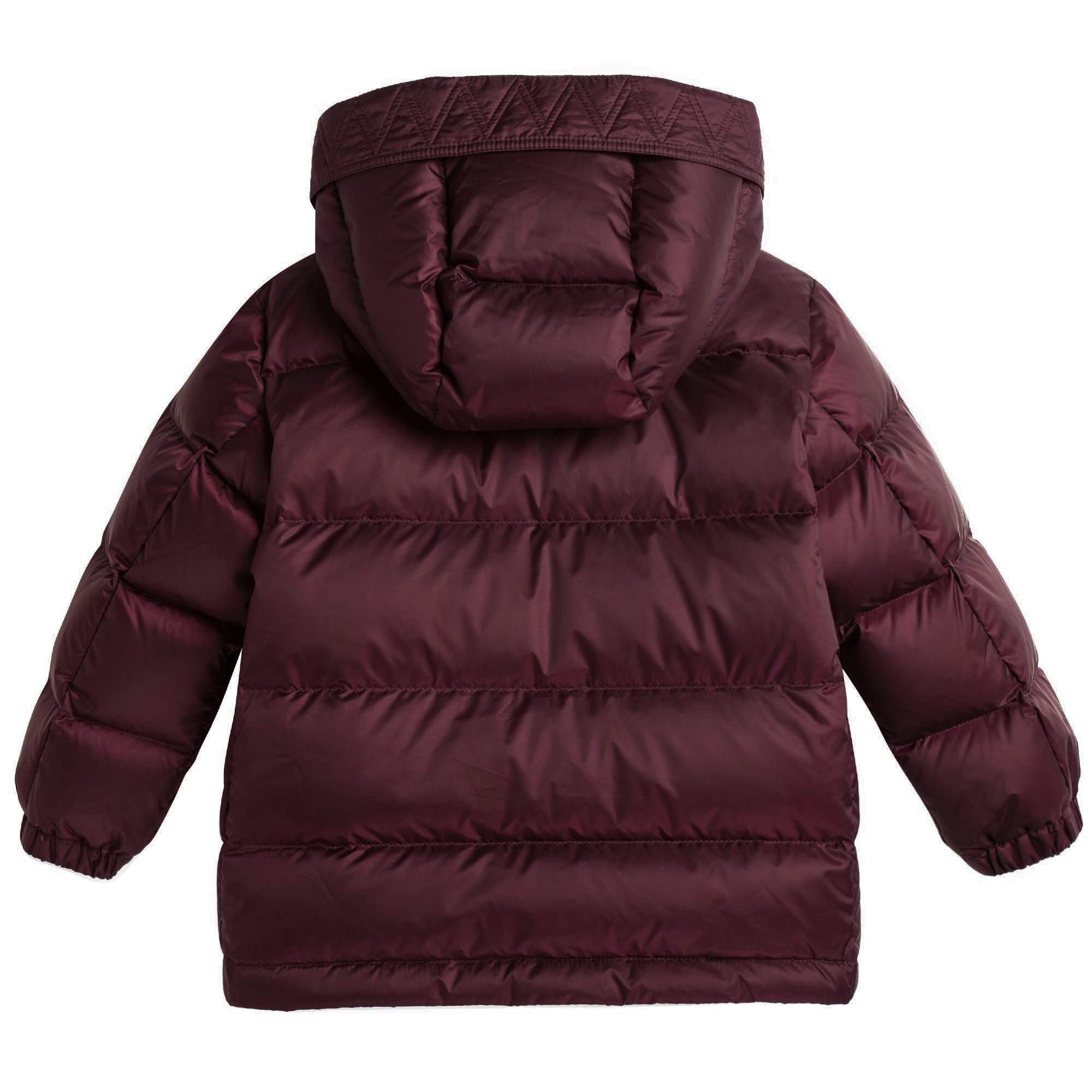 Boys Dark Red Padded Down Hooded Jacket - CÉMAROSE | Children's Fashion Store - 2