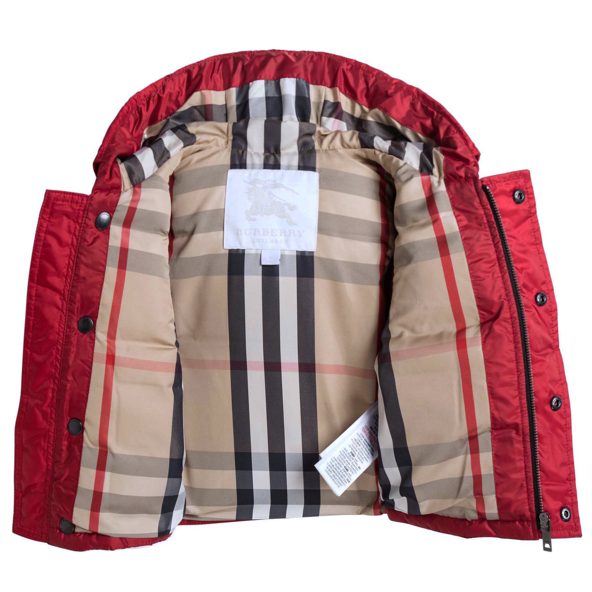 Baby Boys Red Hooded Padded Down Jacket - CÉMAROSE | Children's Fashion Store - 3