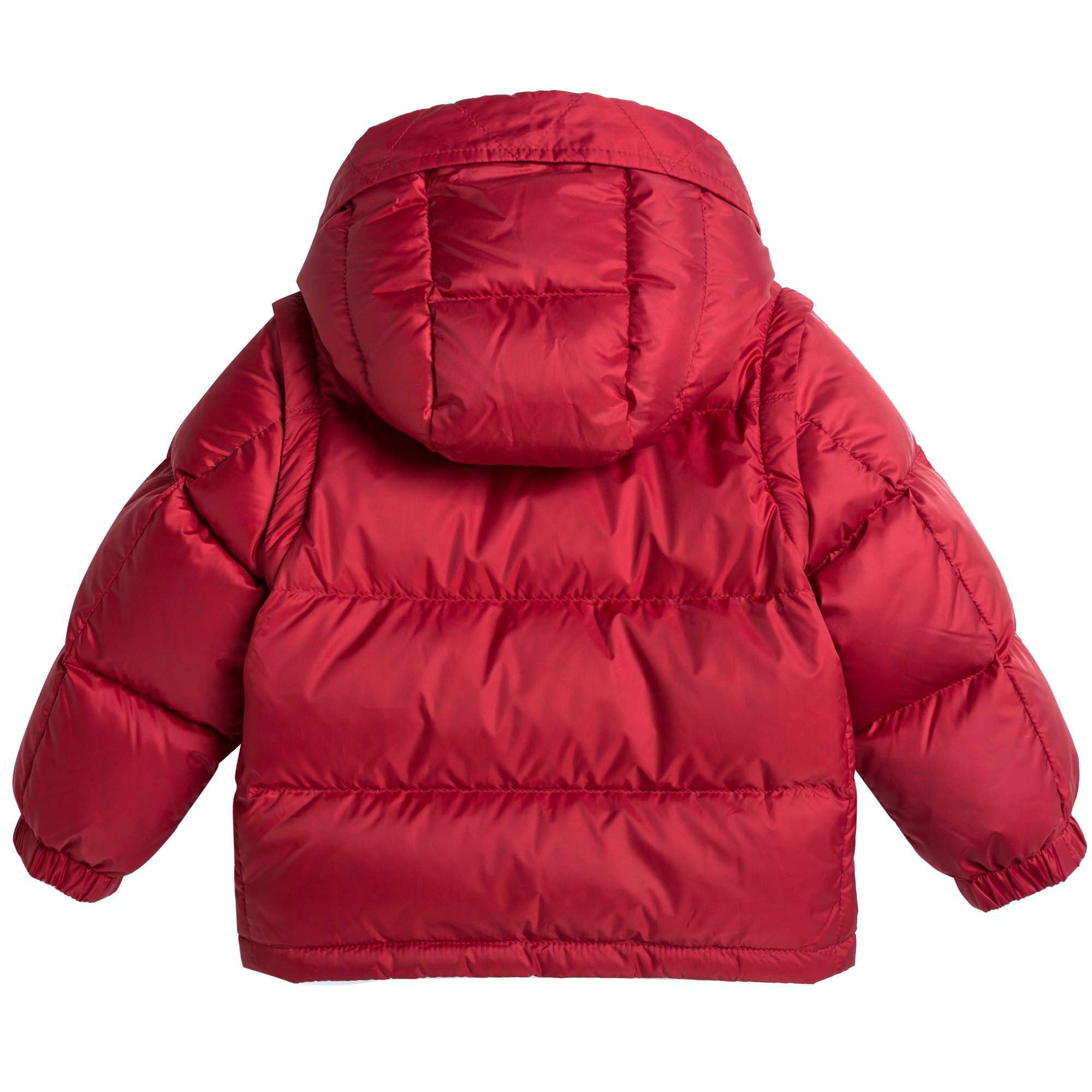 Baby Boys Red Hooded Padded Down Jacket - CÉMAROSE | Children's Fashion Store - 2