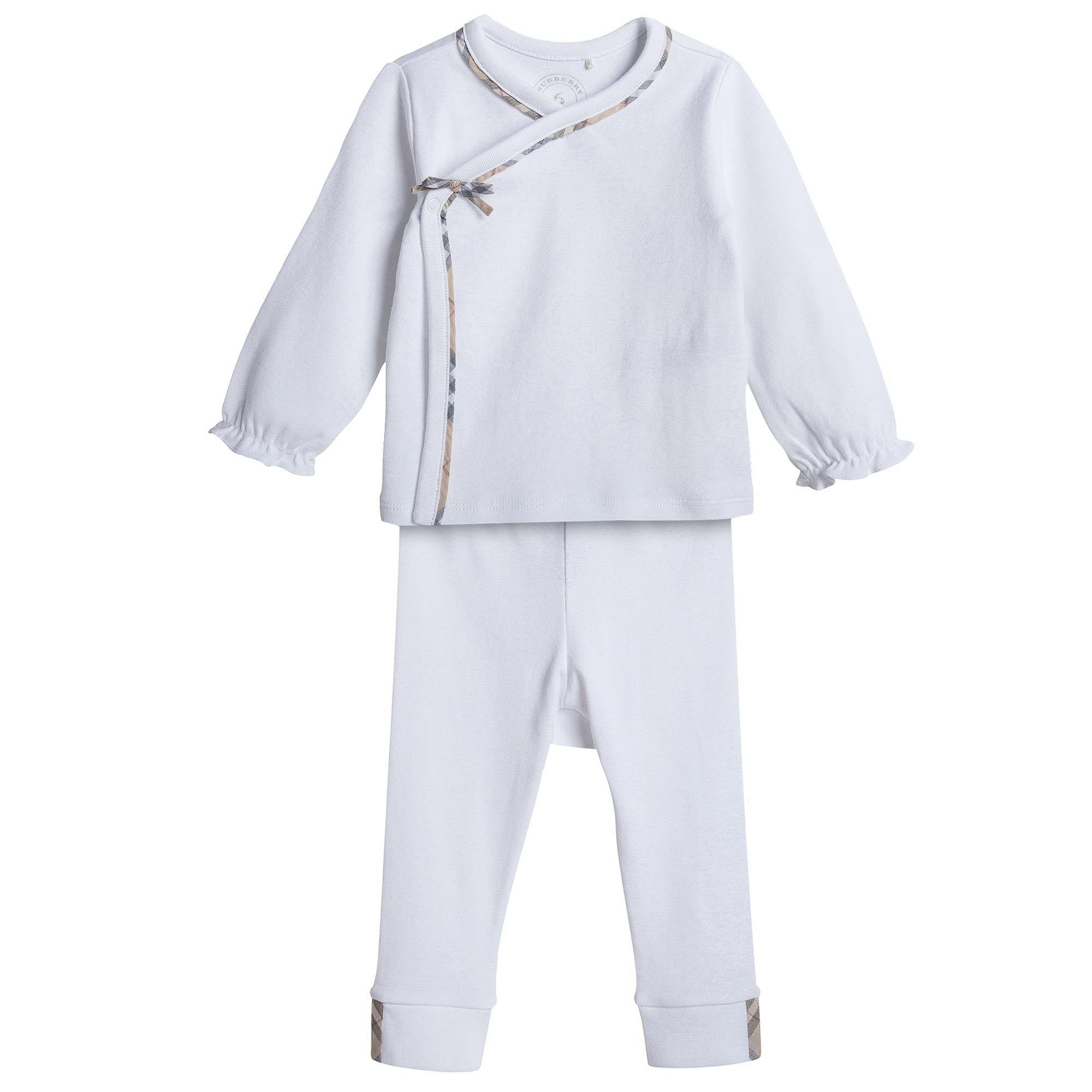 Baby Girls White Top & Trousers 2 Piece Gift Set - CÉMAROSE | Children's Fashion Store - 1