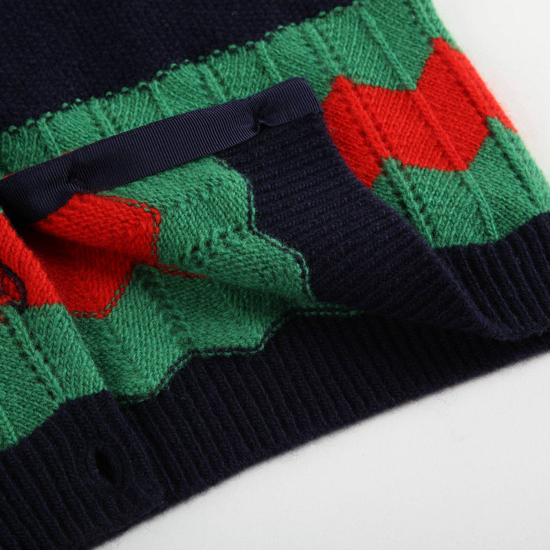 Baby Navy Wool Cardigan