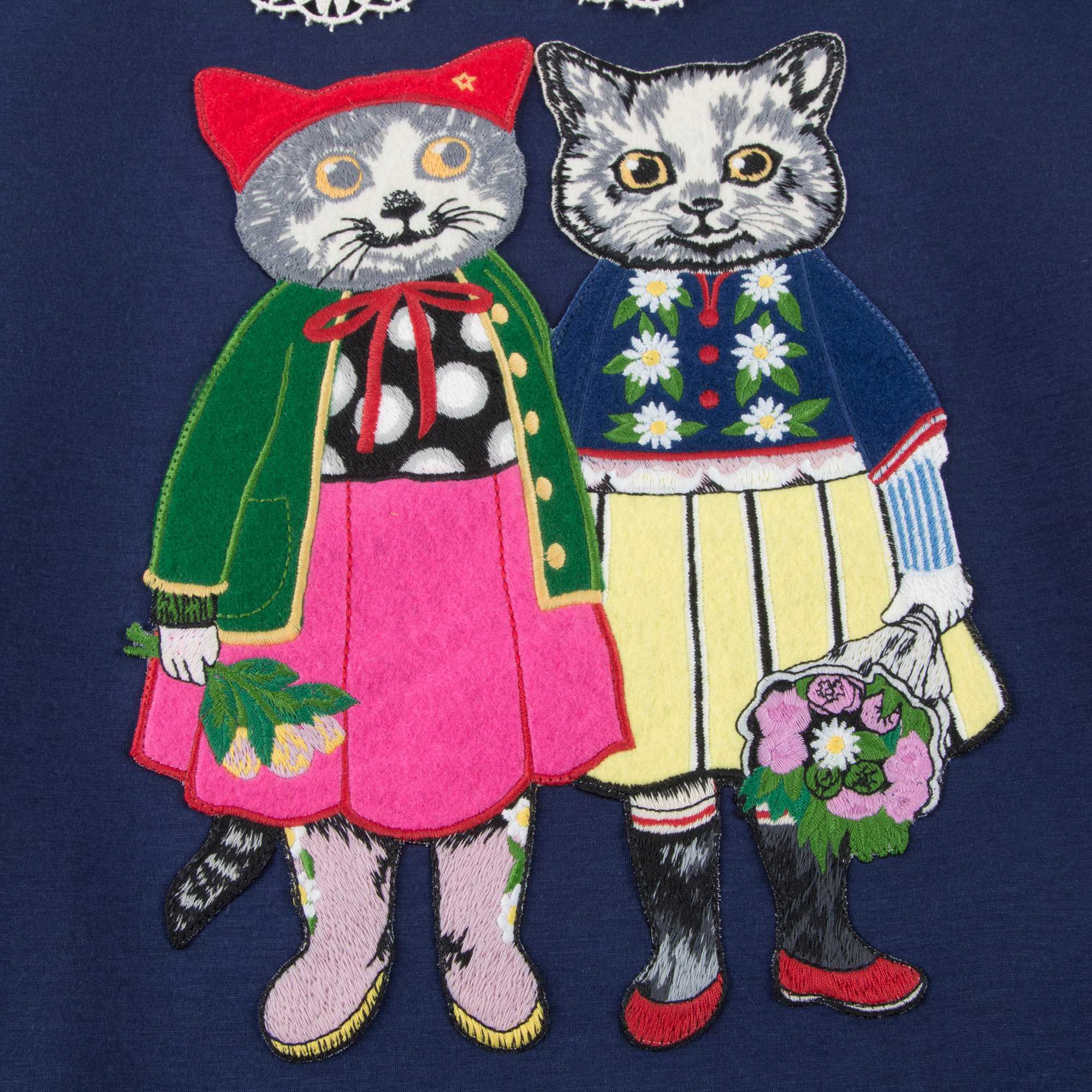 Girls Dark Indigo Neoprene Sweatshirt