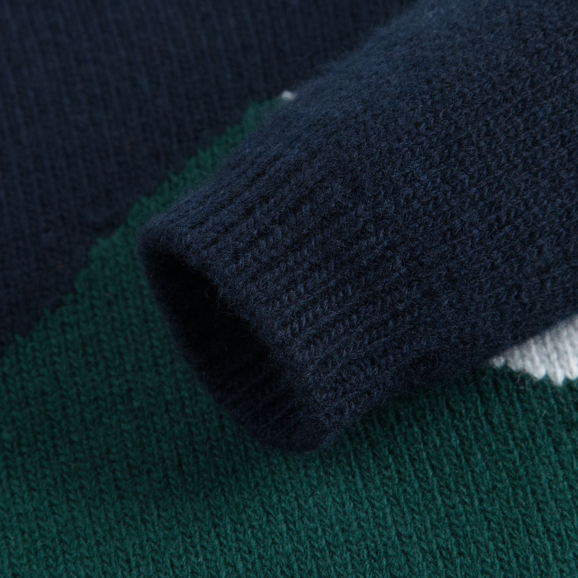 Boys Black & Green Wool Sweater