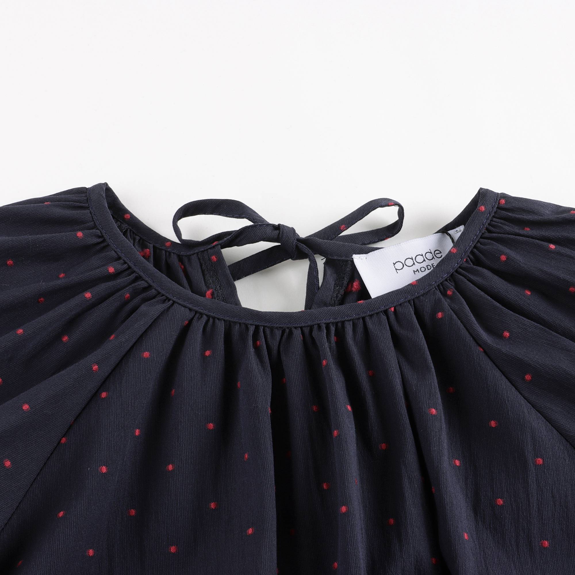 Girls Black Dots Cotton Dress