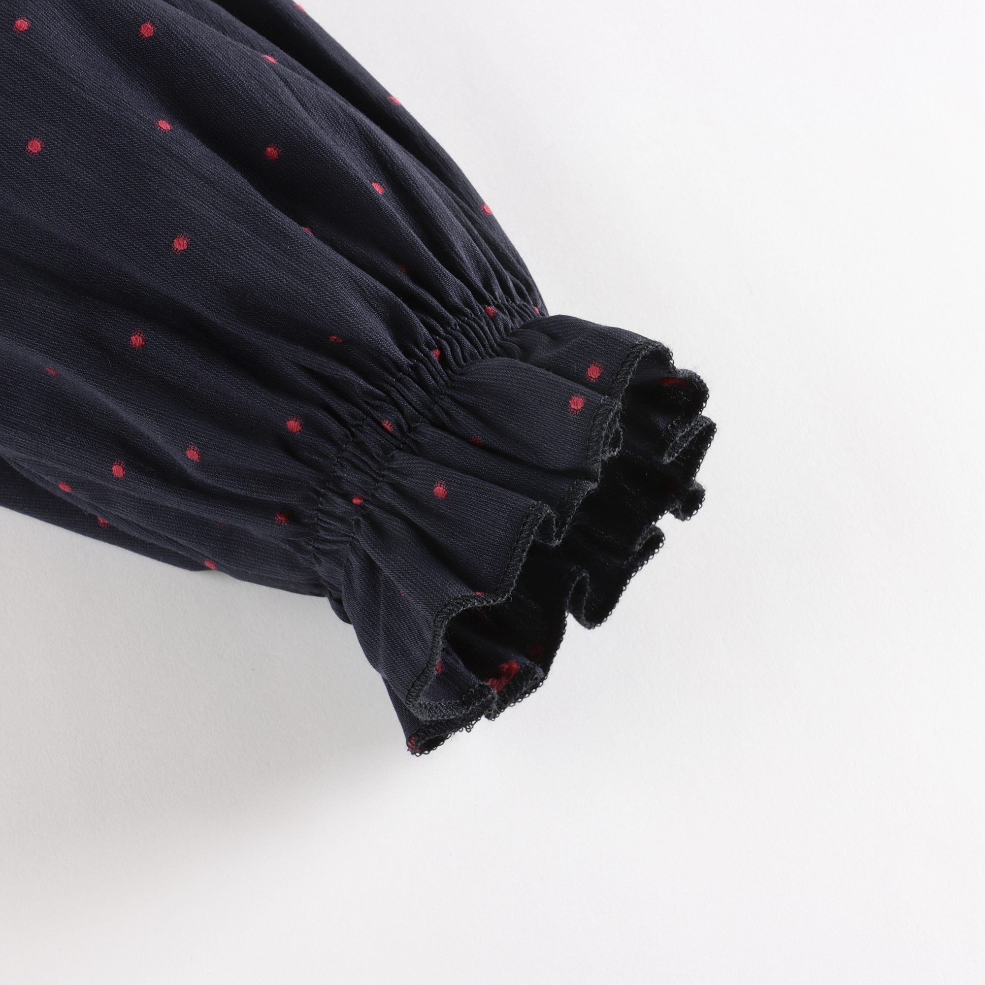 Girls Black Dots Cotton Dress