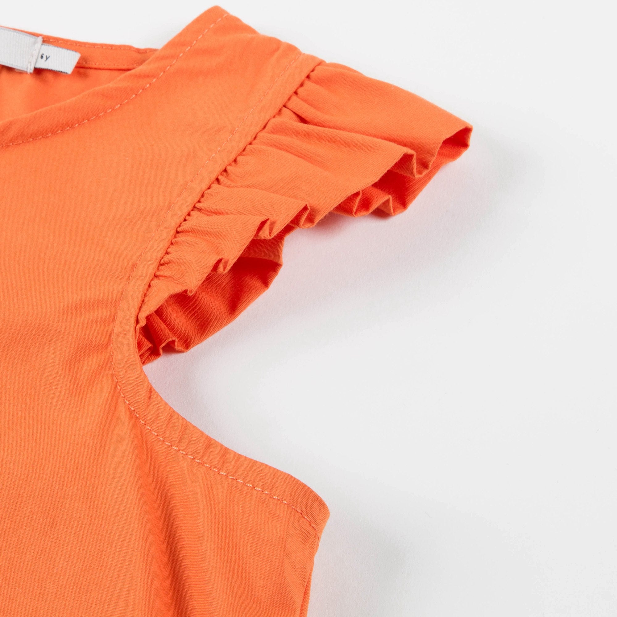 Girls Brick Cotton Solid Tank Blouse