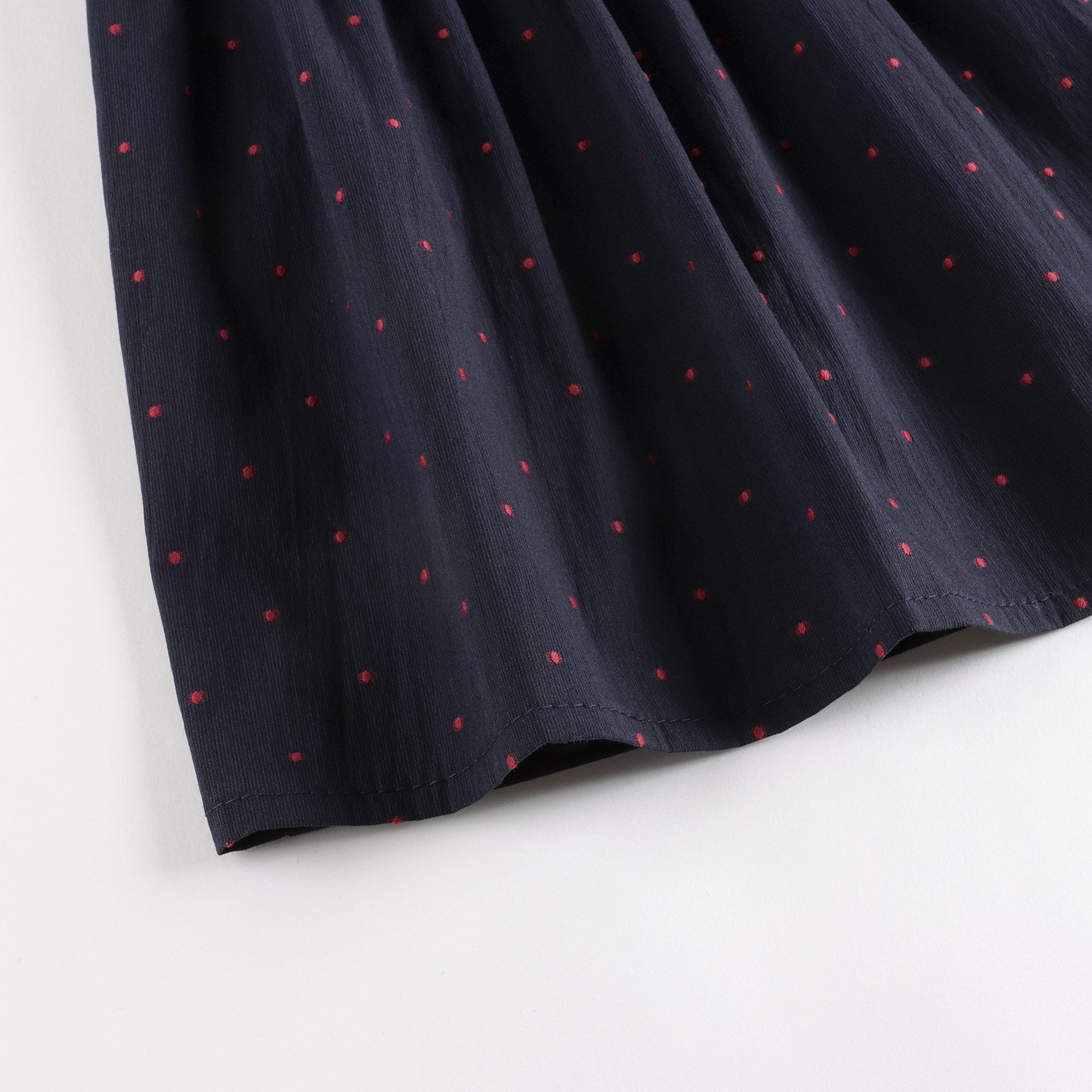Girls Black Dots Cotton Dress