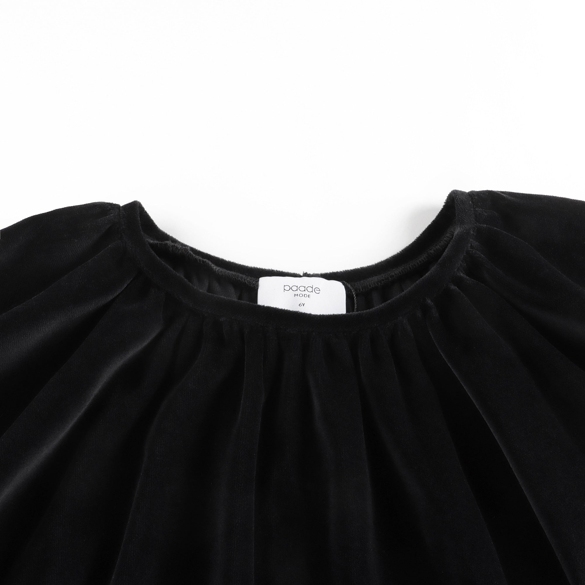 Girls Black Velvet Top