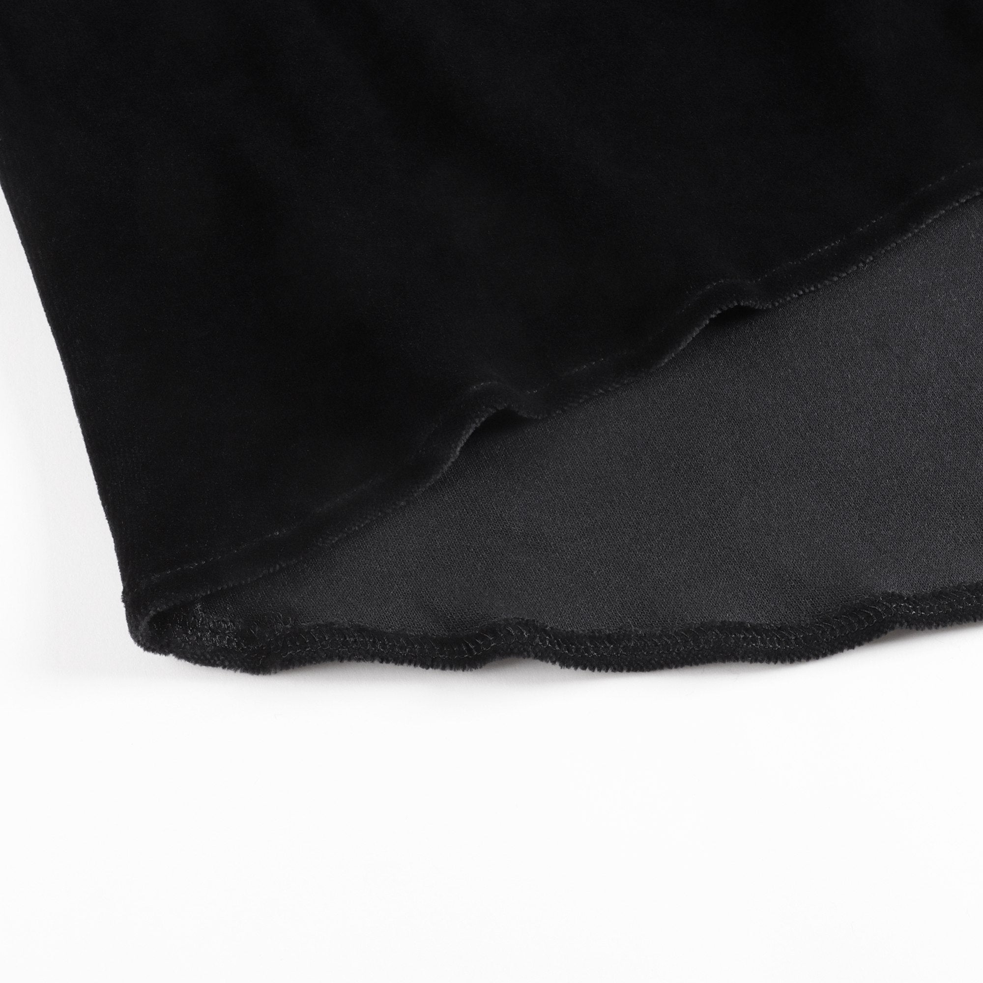 Girls Black Velvet Top