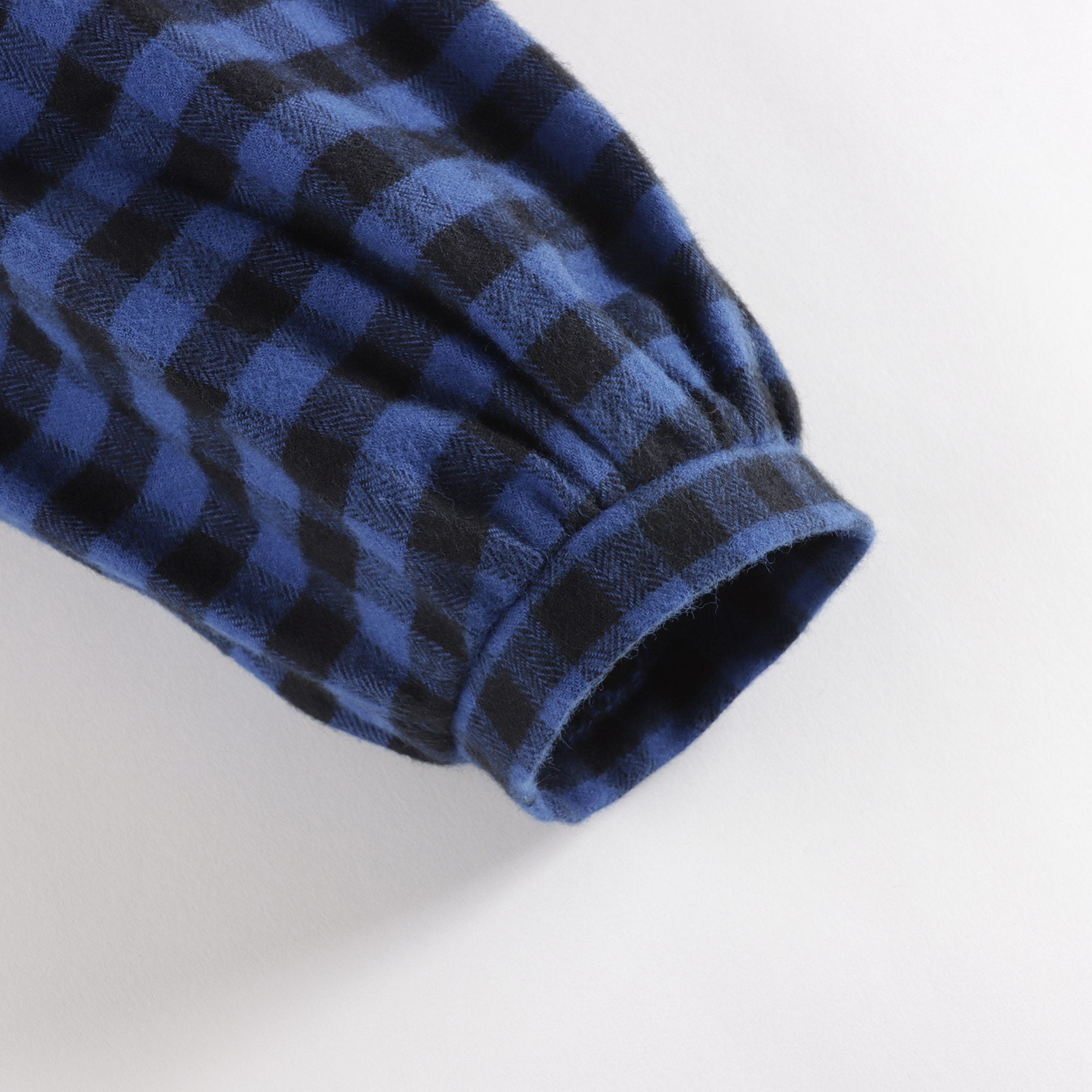 Girls Blue Check Cotton Top