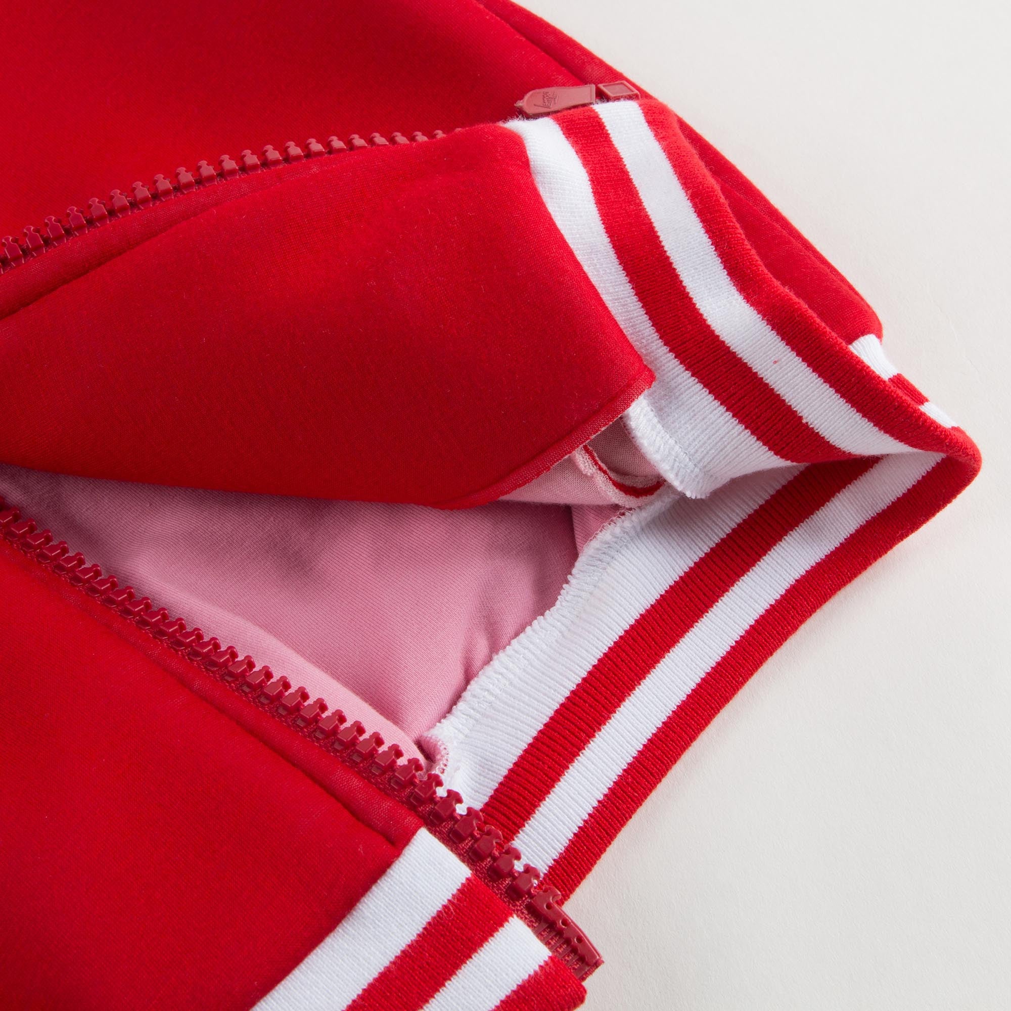 Girls Red Neoprene Varsity Jacket
