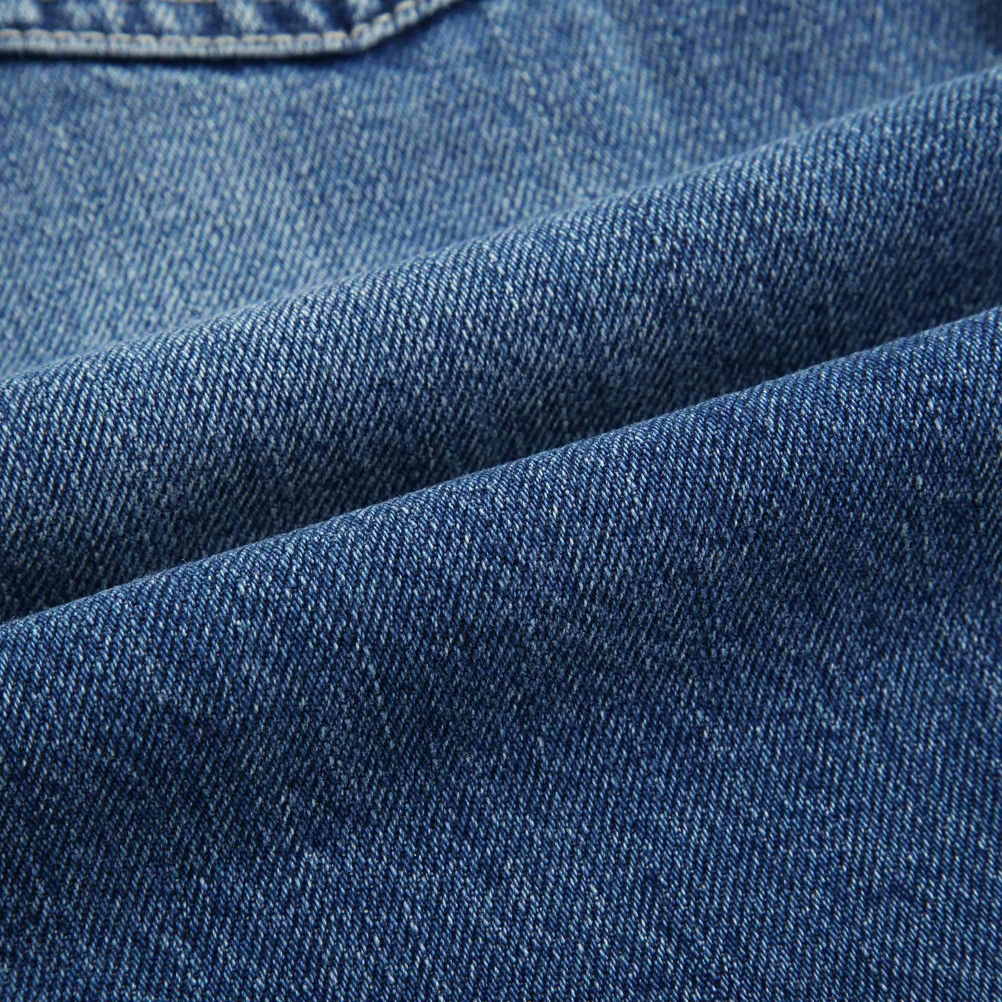 Girls Denim Blue Cotton Trousers