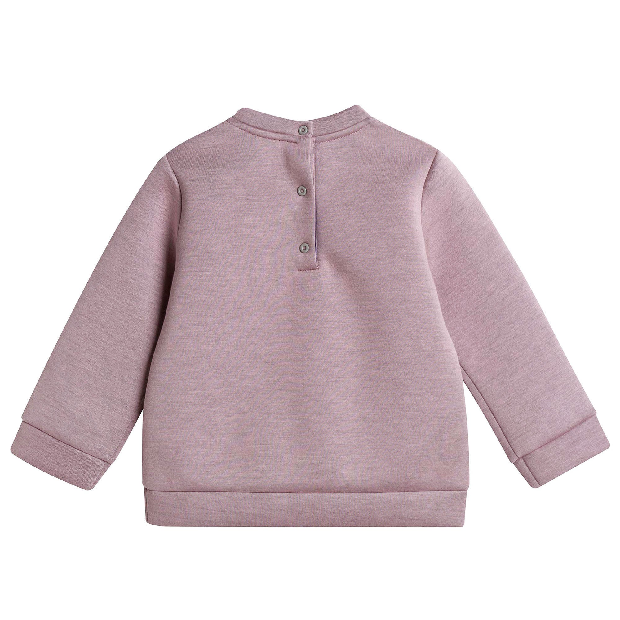 Baby Girls Pink Cotton Monster Trims Sweatshirt - CÉMAROSE | Children's Fashion Store - 2