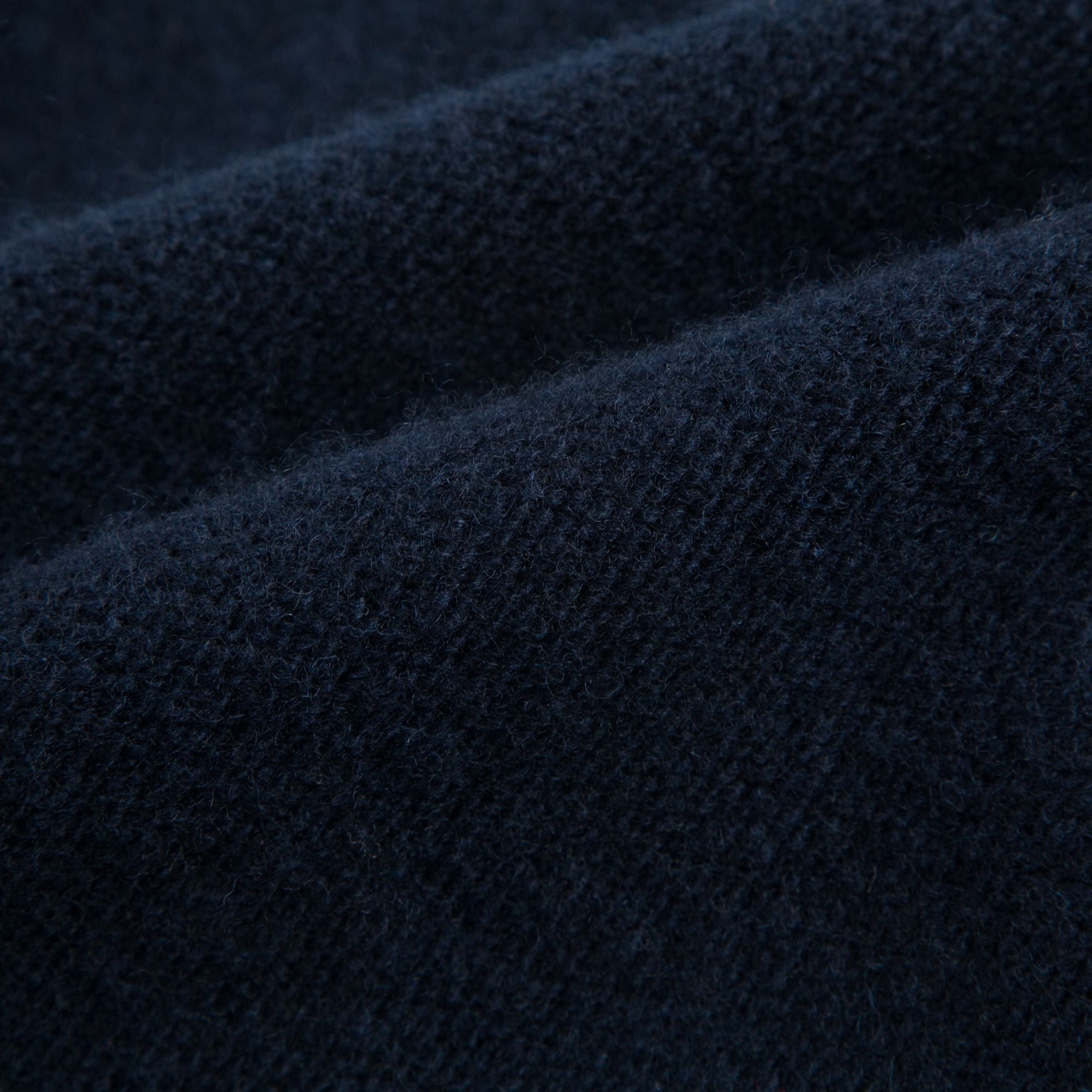 Girls Navy Blue Wool Cardigan With Pom-Pom Trims