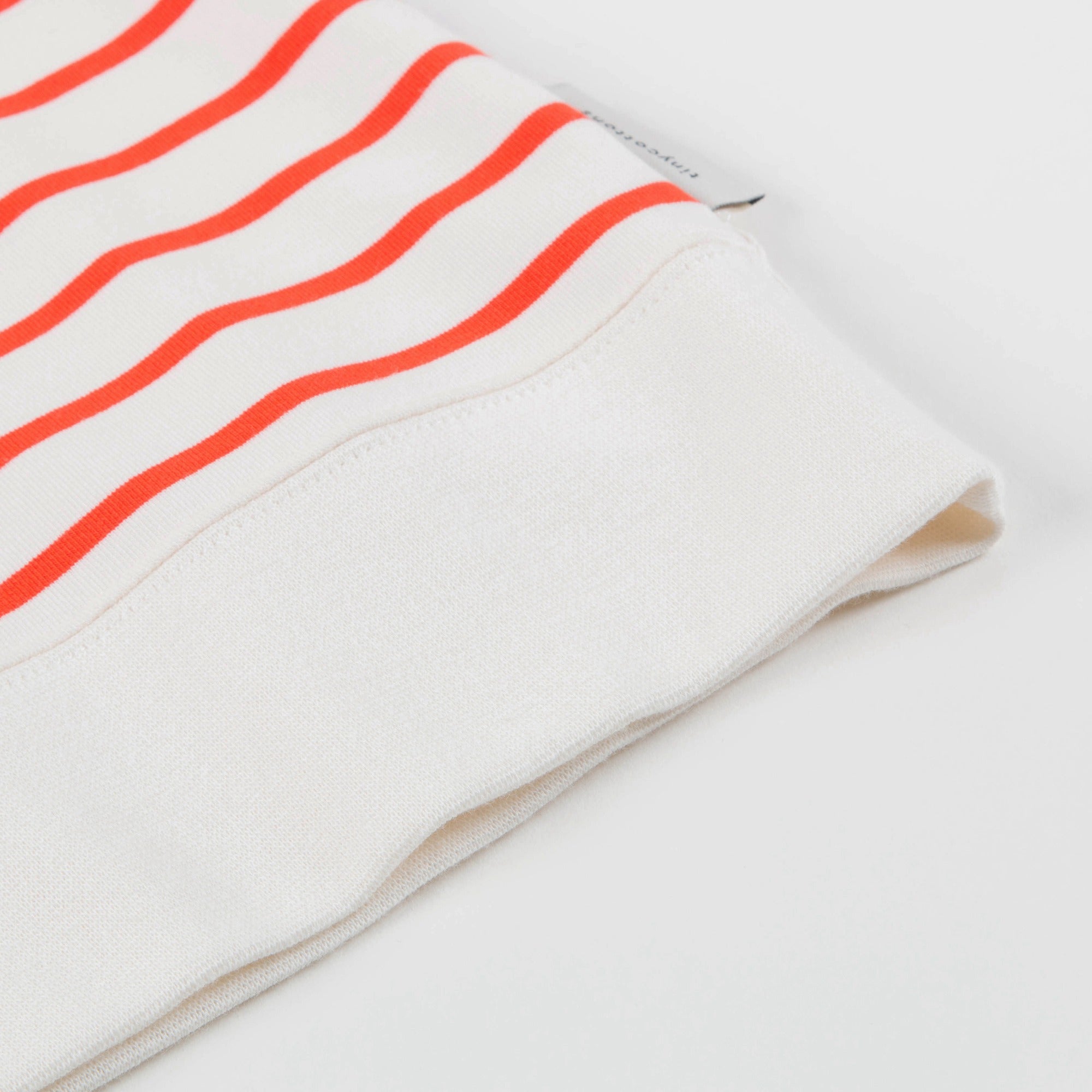Girls Off White & Carmine Small Stripes Sweatshirt