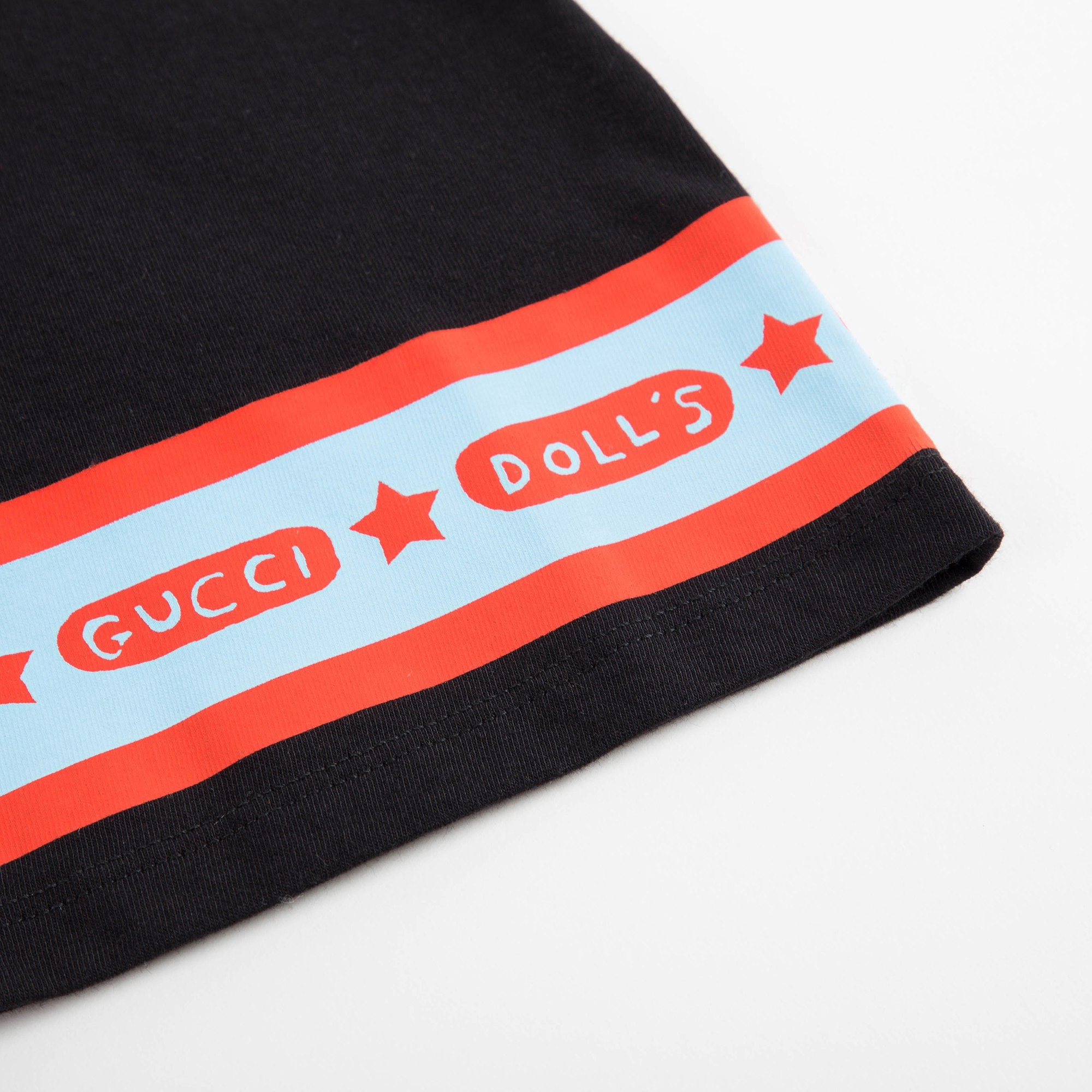 Girls Black Cotton T-shirt