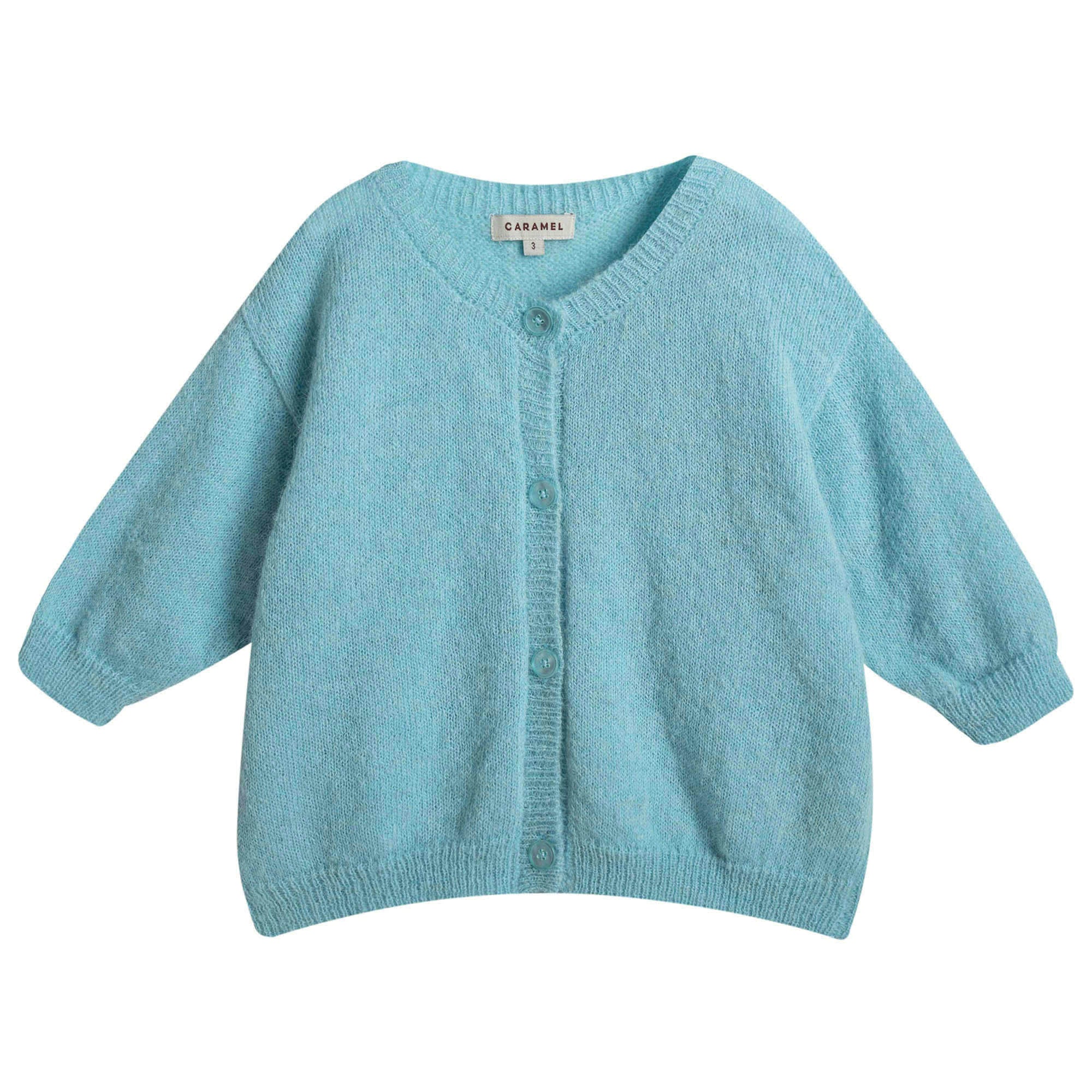 Boys&Girls Ice Blue Knitted Cardigan - CÉMAROSE | Children's Fashion Store - 1