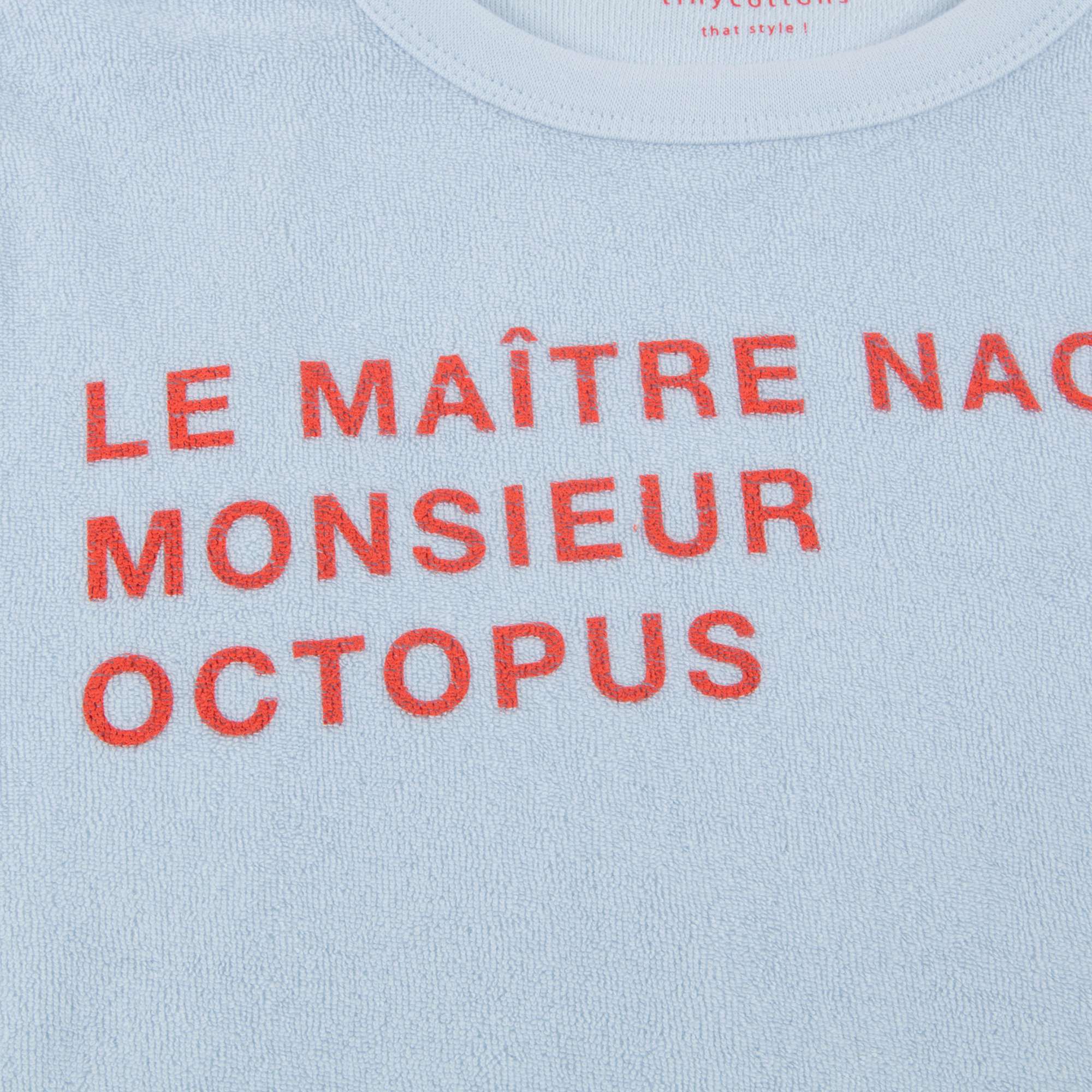 Girls Light Blue & Carmine Pima Cotton Sweatshirt