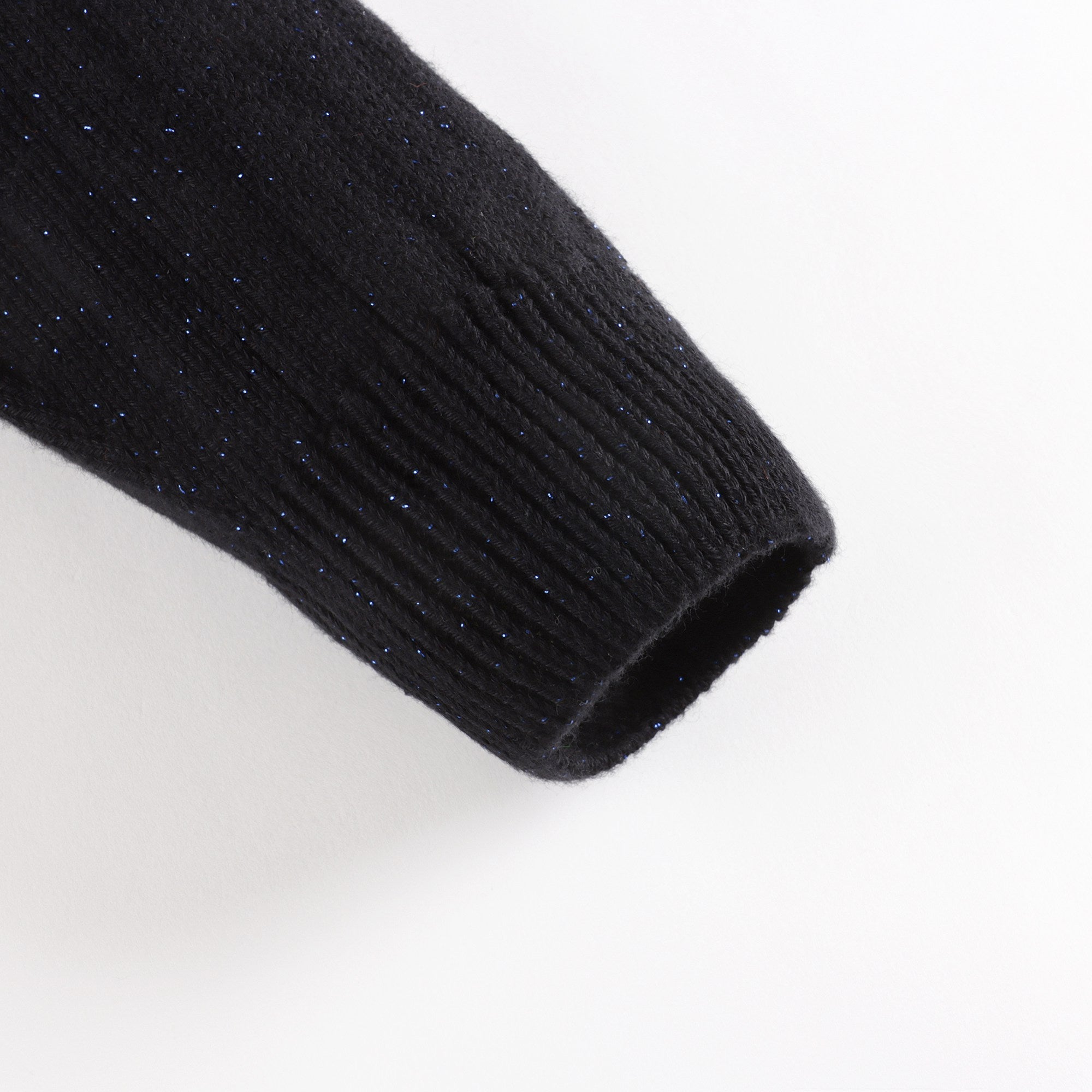 Girls Black Cotton Cardigan