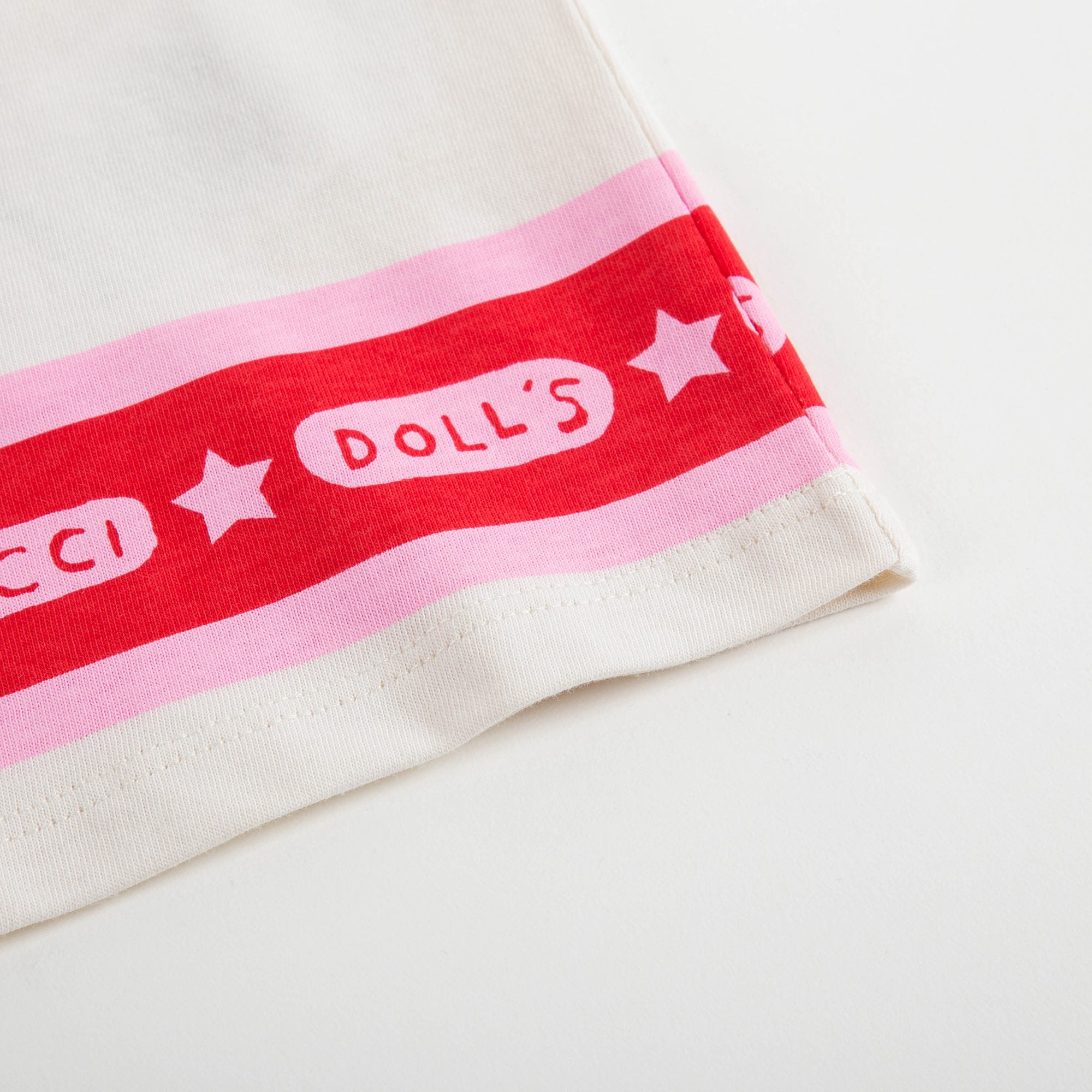 Girls Beige Printed Cotton T-shirt