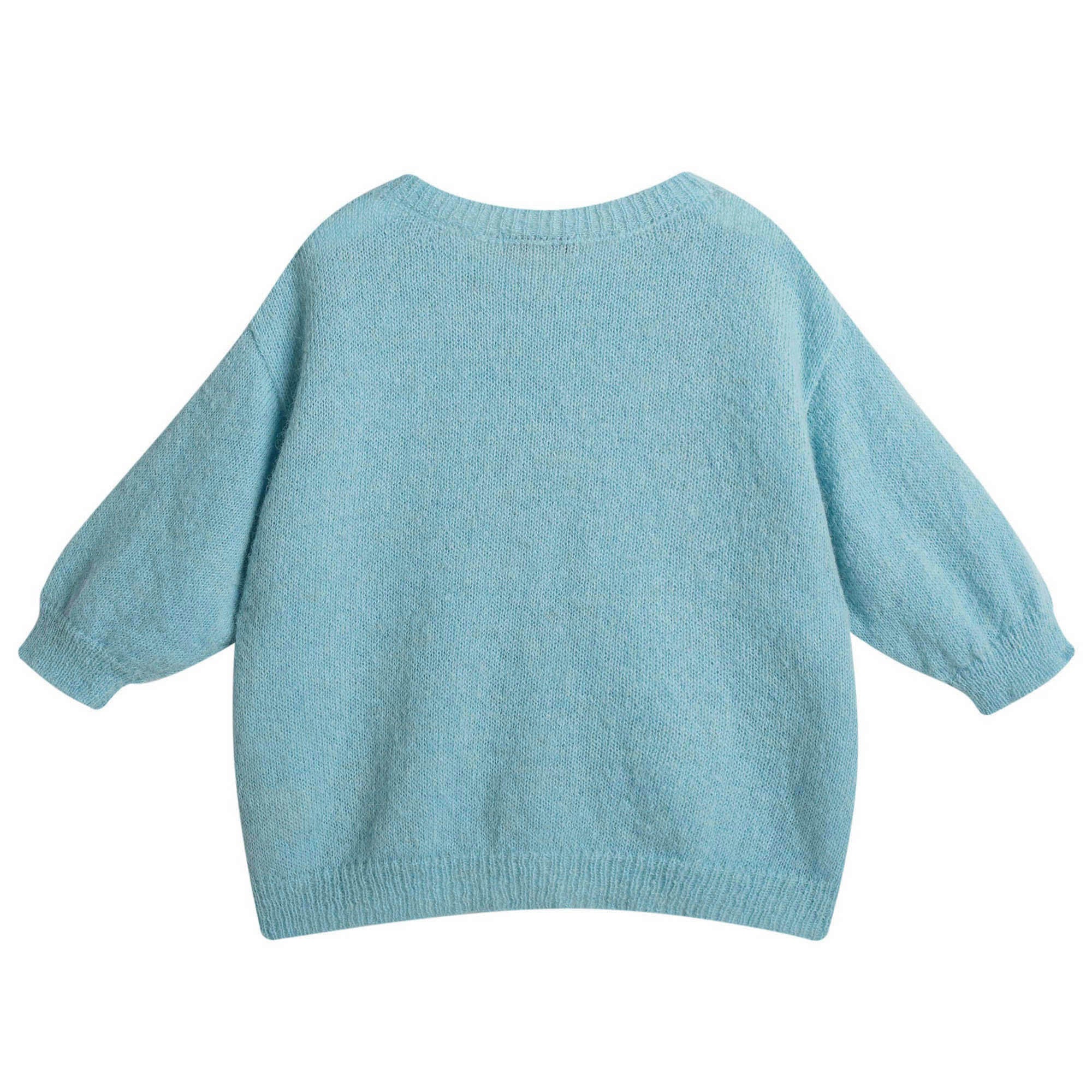 Boys&Girls Ice Blue Knitted Cardigan - CÉMAROSE | Children's Fashion Store - 2
