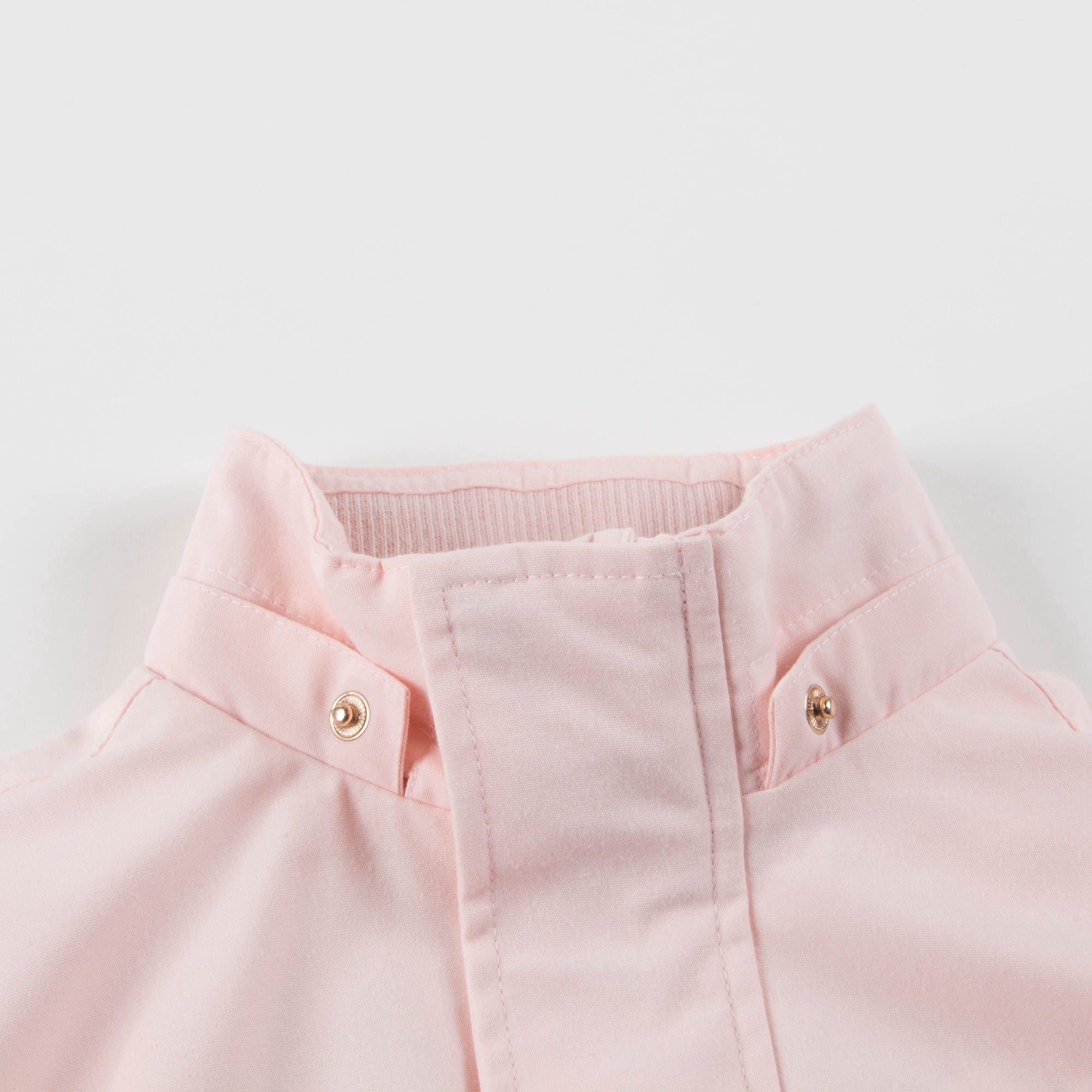Girls Light Pink Blue Solid Jacket