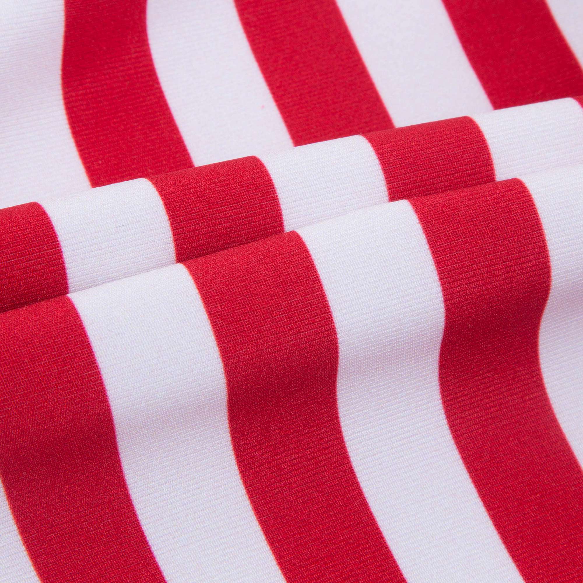 Girls Red Striped Bathing Suit