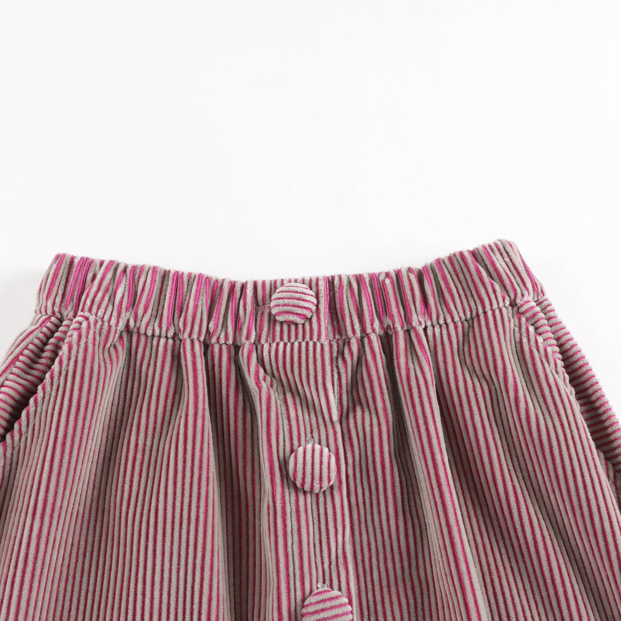 Girls Pink Velvet Skirt