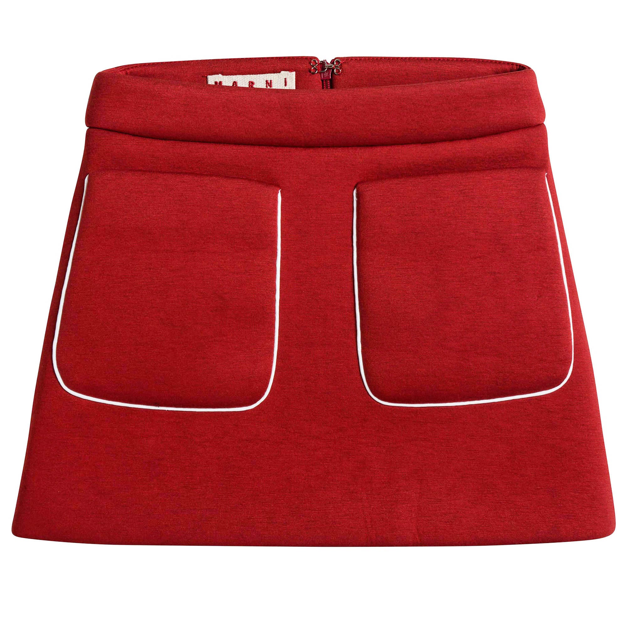 Girls Brick Red Wool Patch Pocket Skirt - CÉMAROSE | Children's Fashion Store - 1