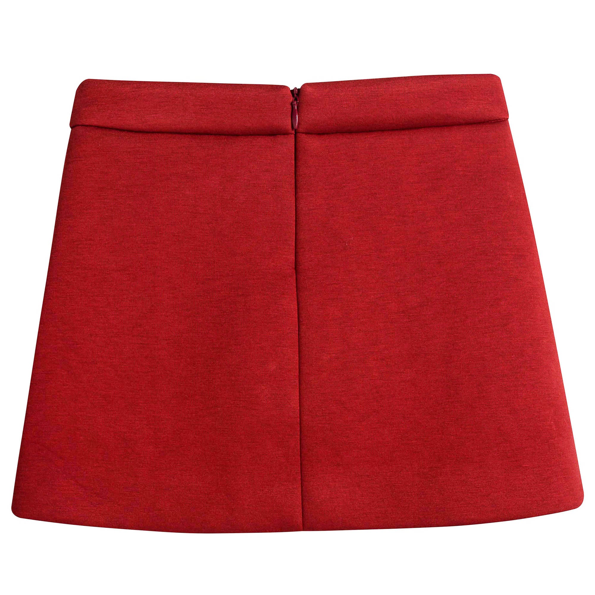 Girls Brick Red Wool Patch Pocket Skirt - CÉMAROSE | Children's Fashion Store - 3